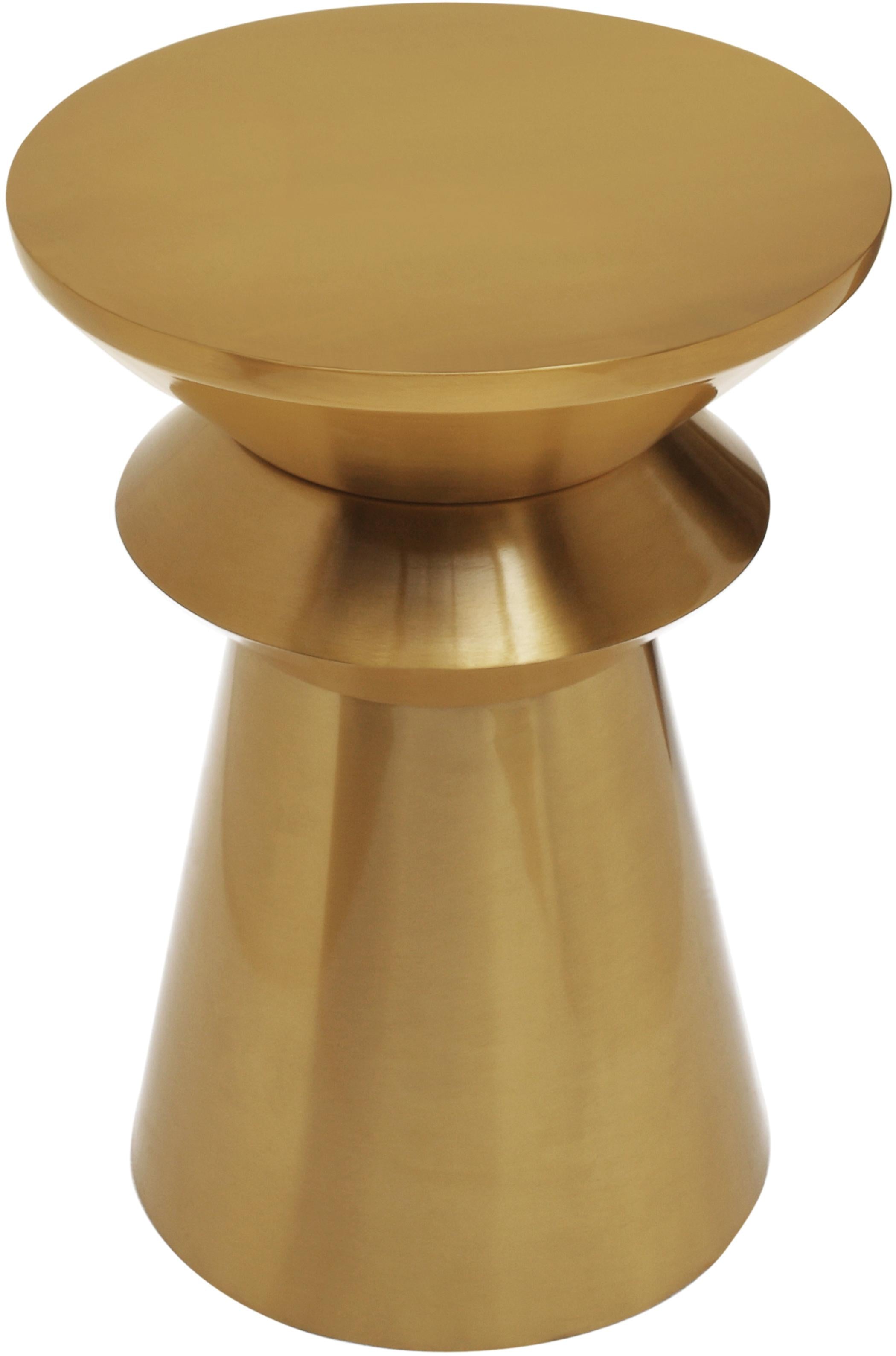 Jai Brushed Gold End Table - Luxury Home Furniture (MI)