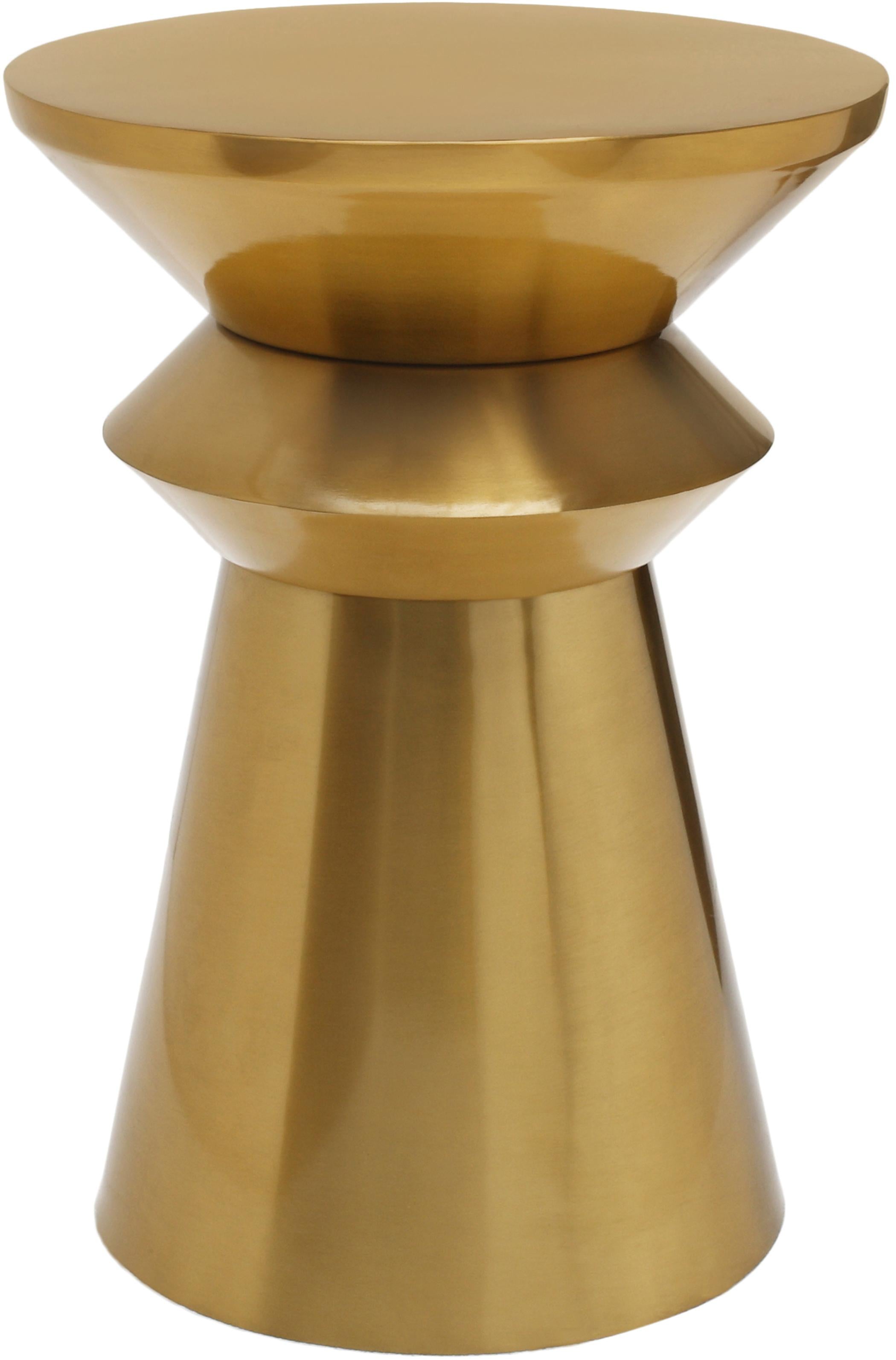 Jai Brushed Gold End Table - Luxury Home Furniture (MI)