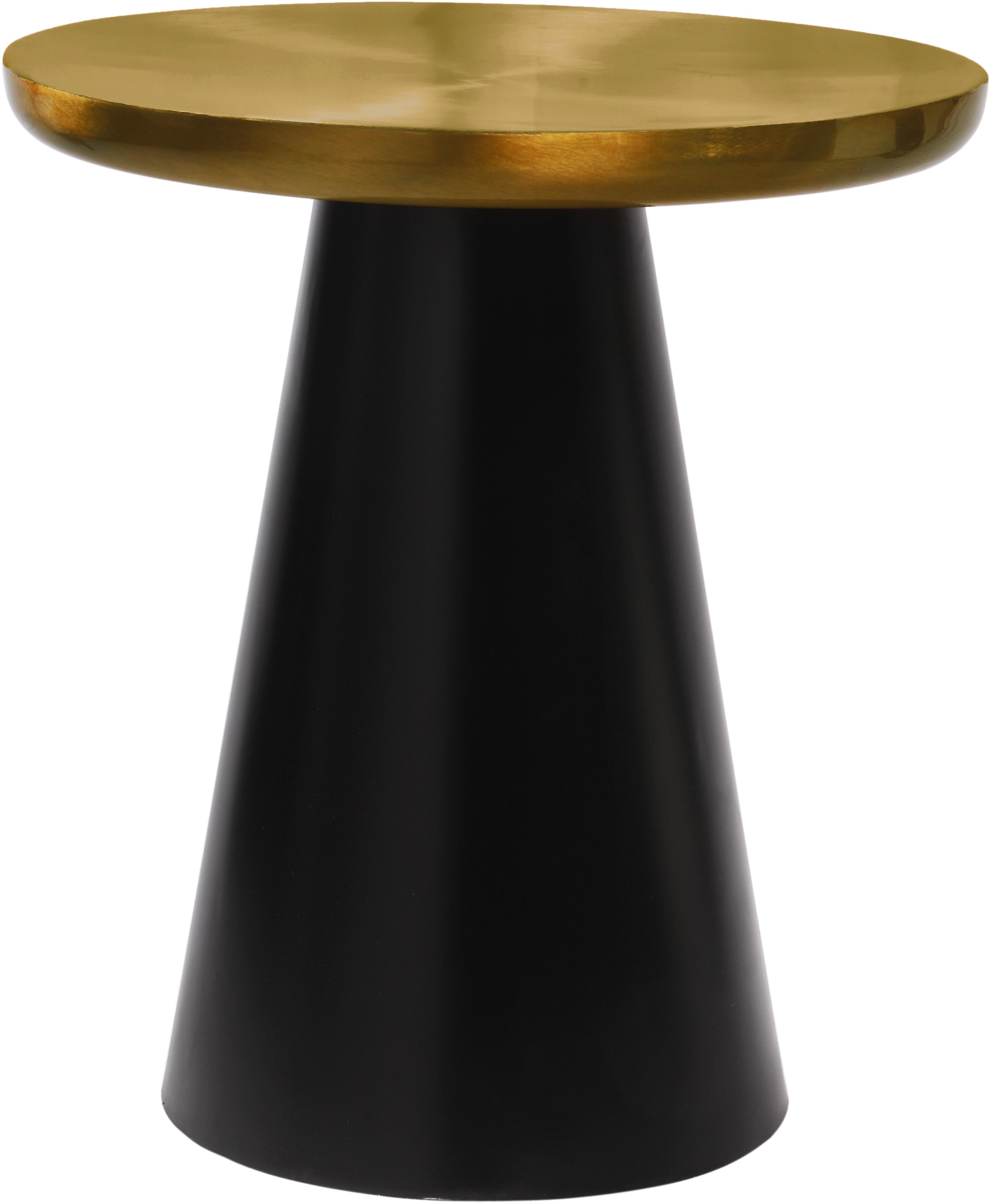 Martini Brushed Gold/Matte Black End Table - Luxury Home Furniture (MI)
