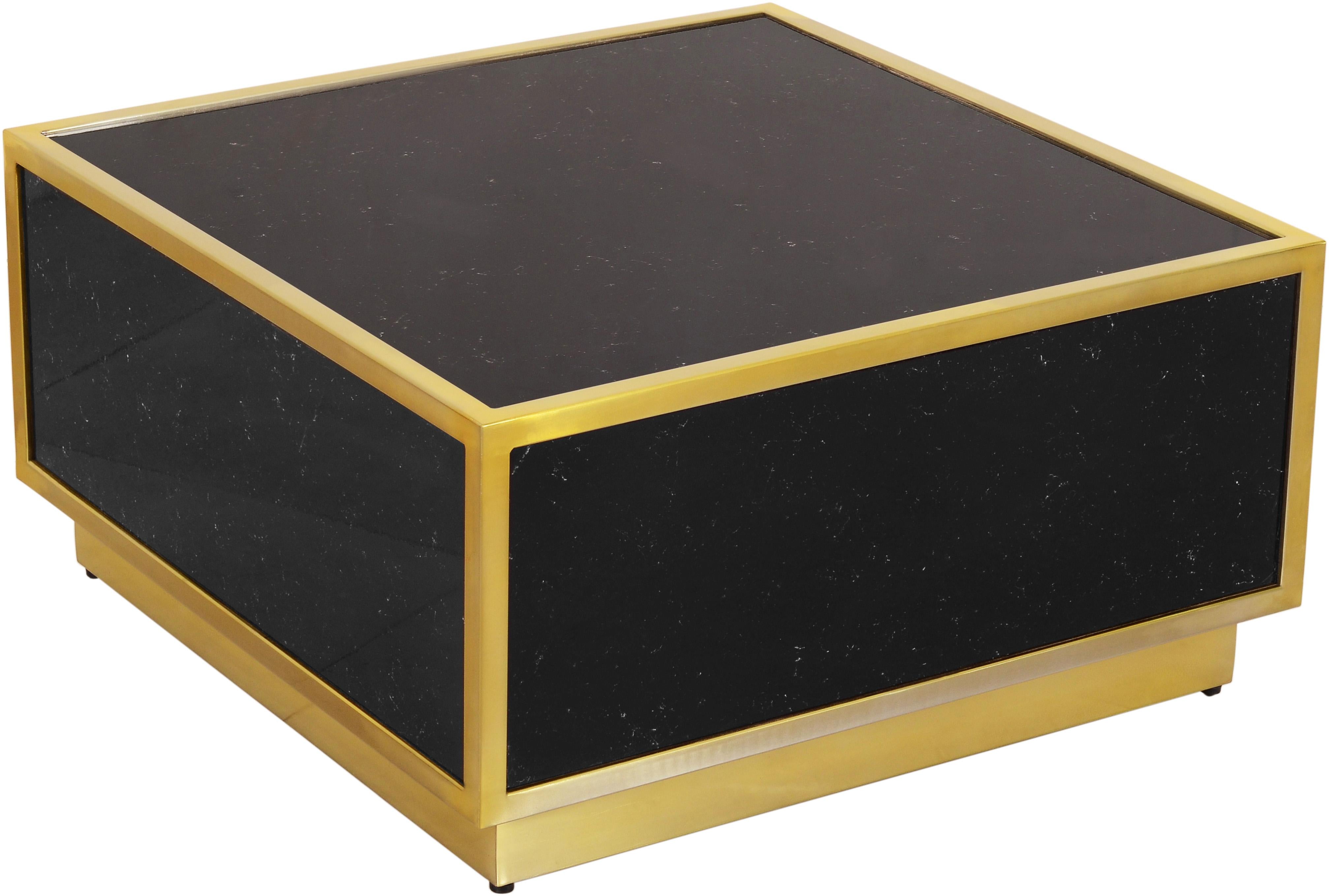 Glitz Black Faux Marble Coffee Table - Luxury Home Furniture (MI)