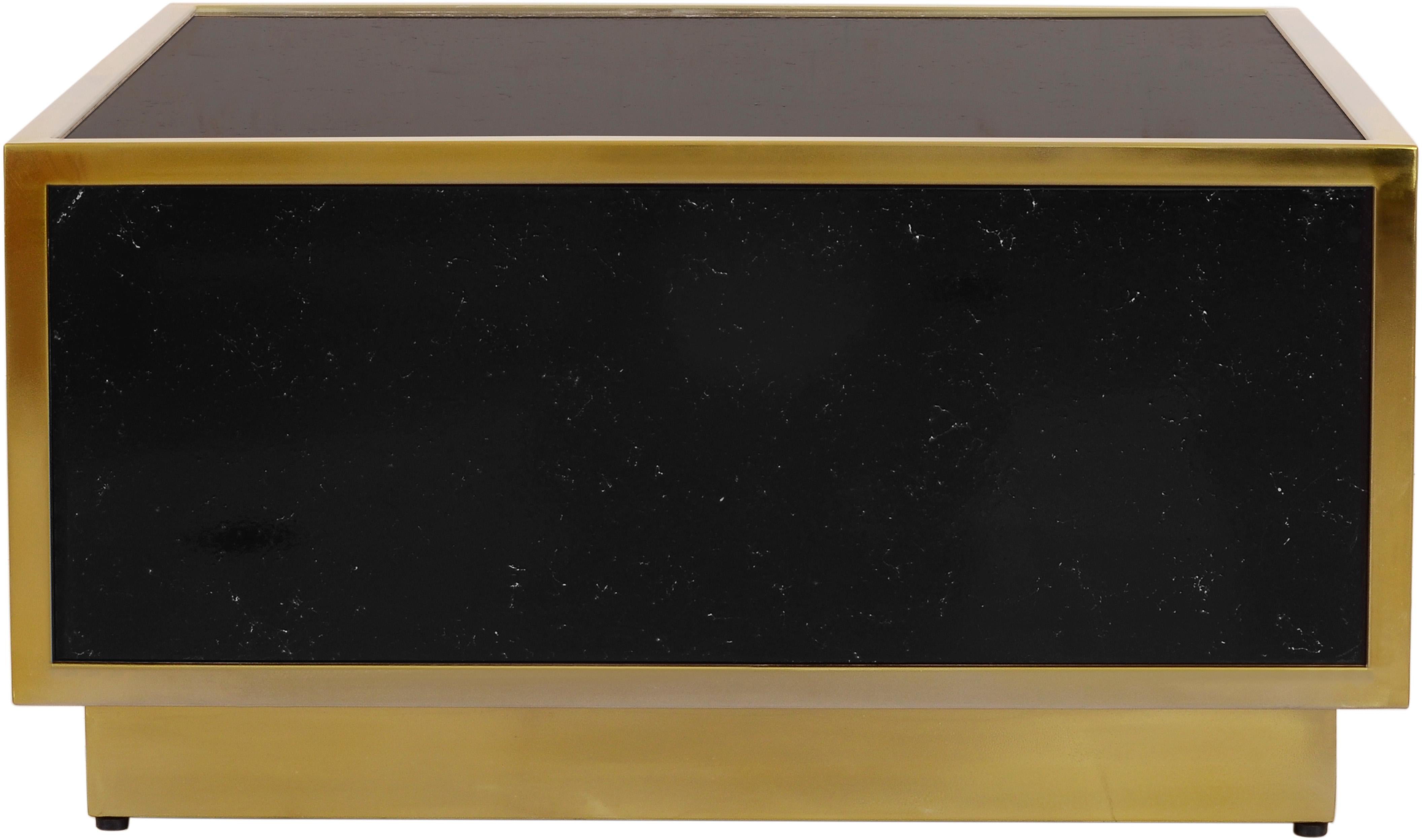 Glitz Black Faux Marble Coffee Table - Luxury Home Furniture (MI)