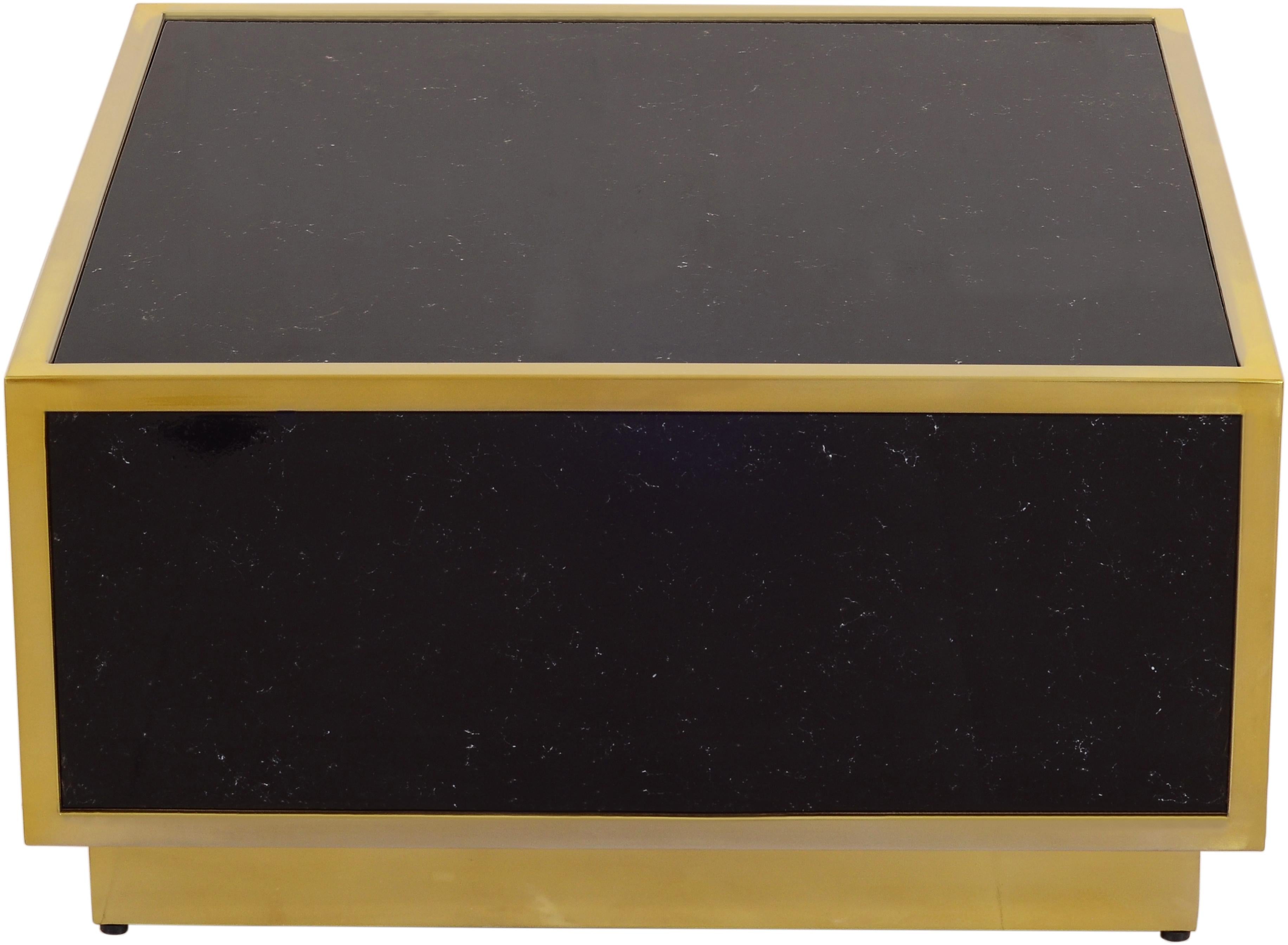 Glitz Black Faux Marble Coffee Table - Luxury Home Furniture (MI)