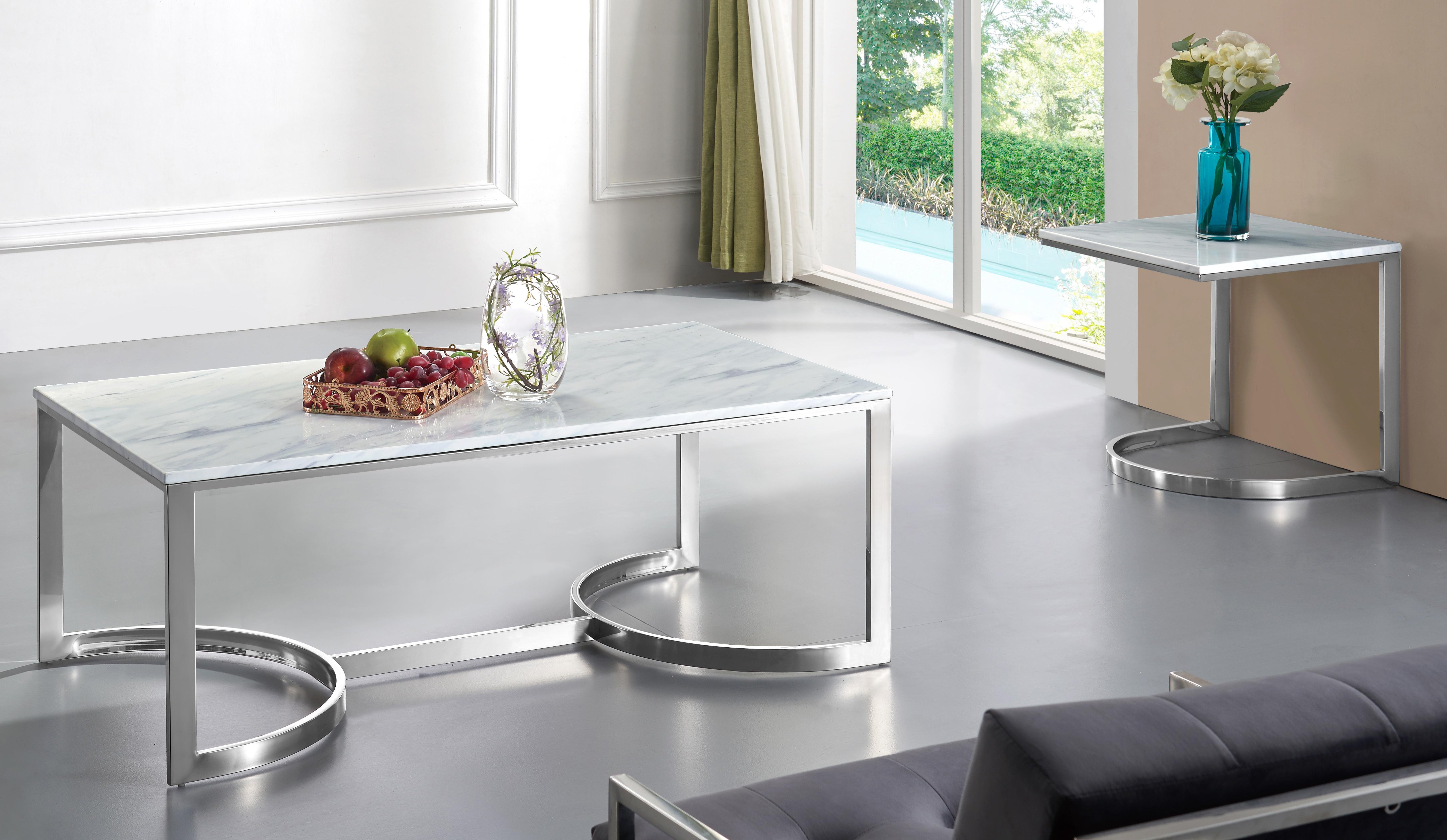 Copley Chrome End Table - Luxury Home Furniture (MI)