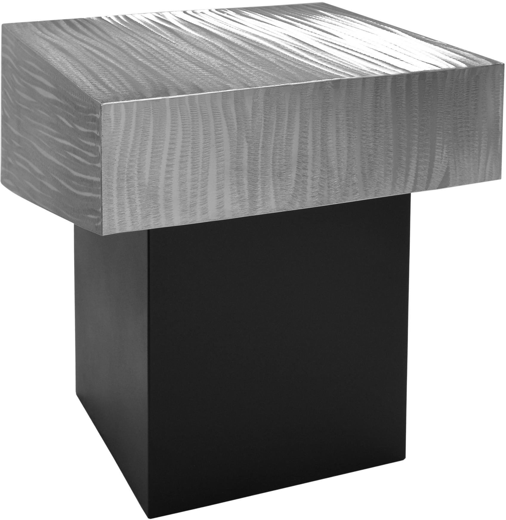 Palladium Silver End Table - Luxury Home Furniture (MI)