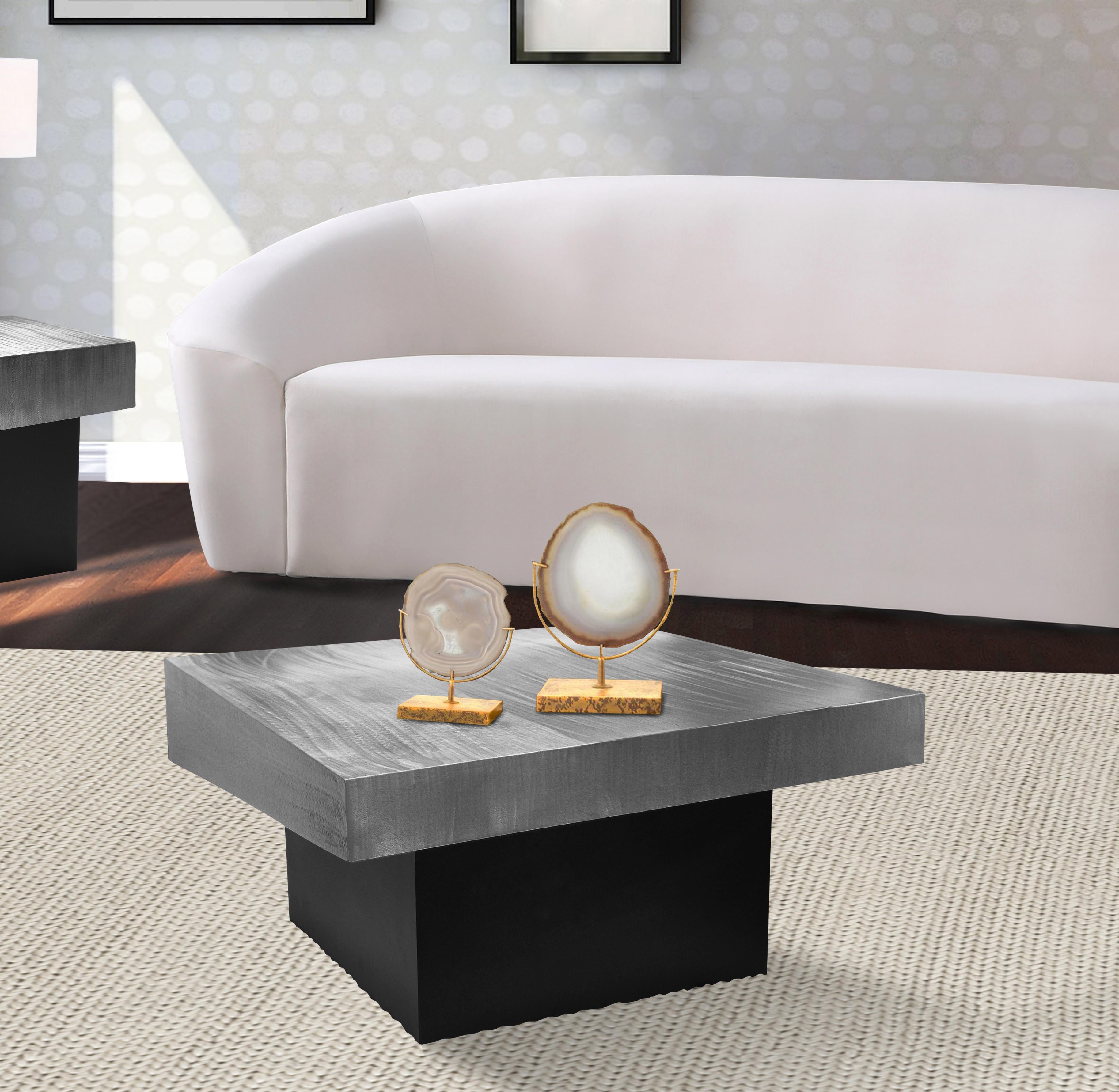 Palladium Silver Coffee Table - Luxury Home Furniture (MI)