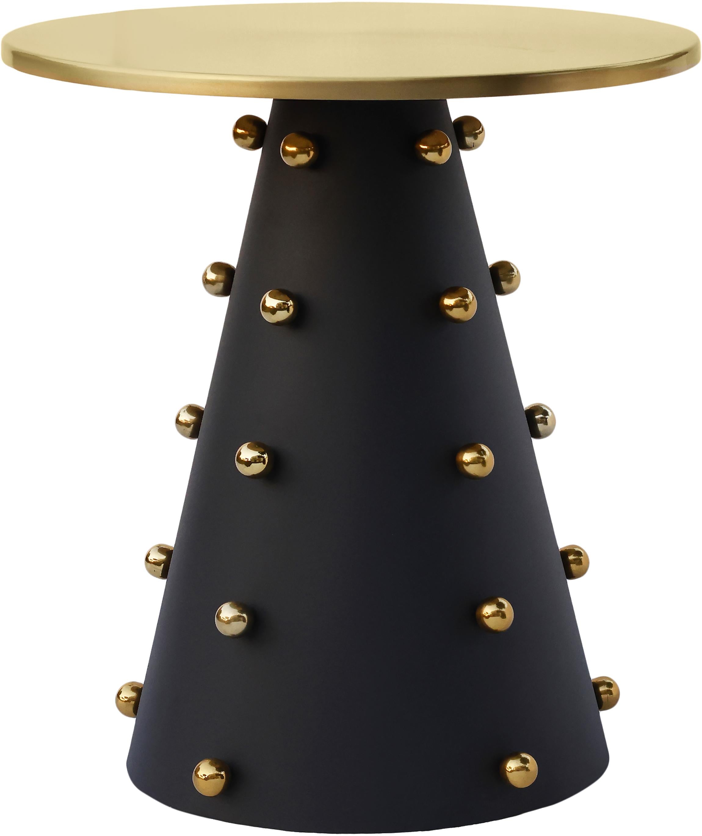 Raven Black / Gold End Table - Luxury Home Furniture (MI)