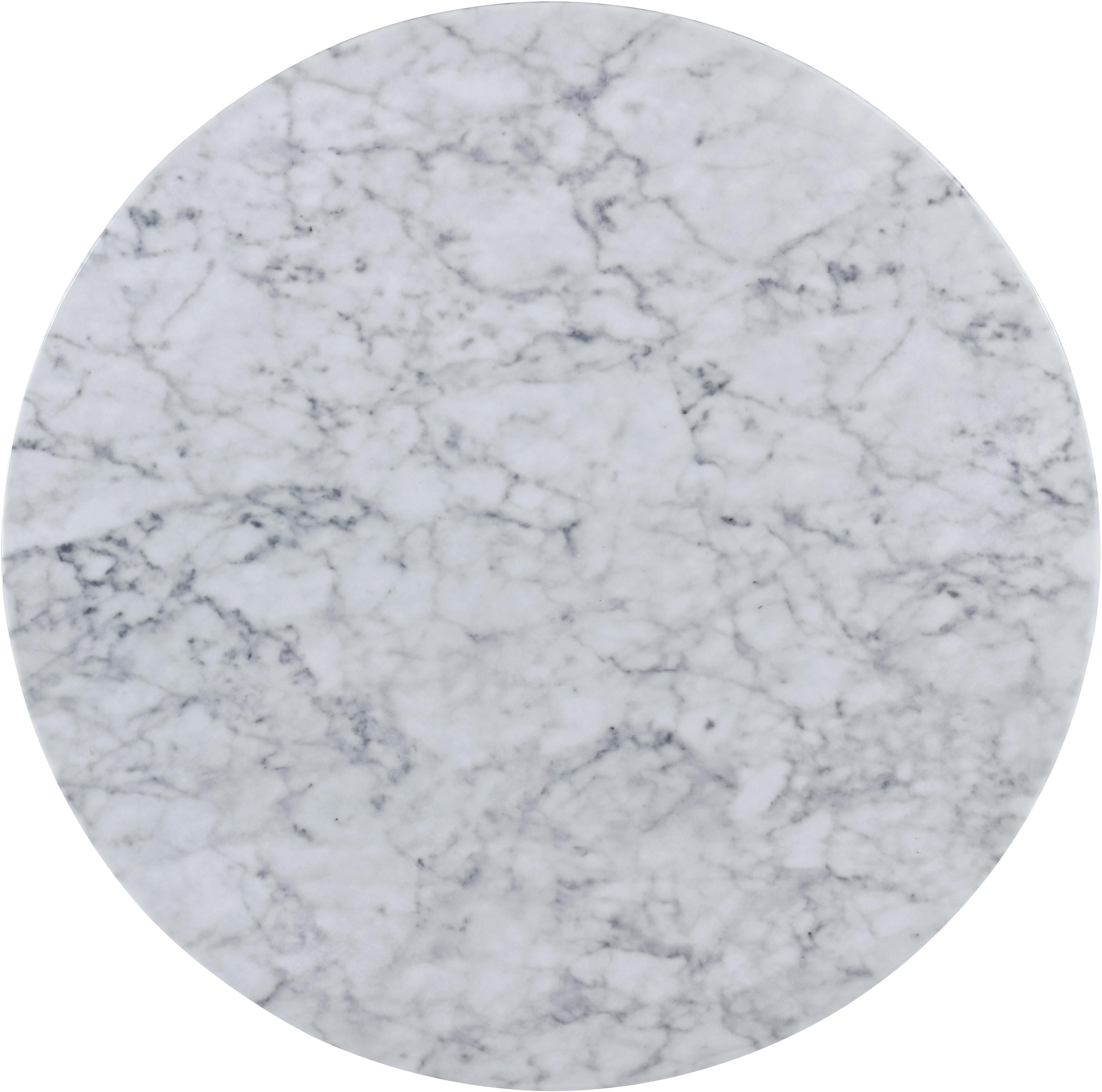 Omni White Faux Marble Coffee Table - Luxury Home Furniture (MI)
