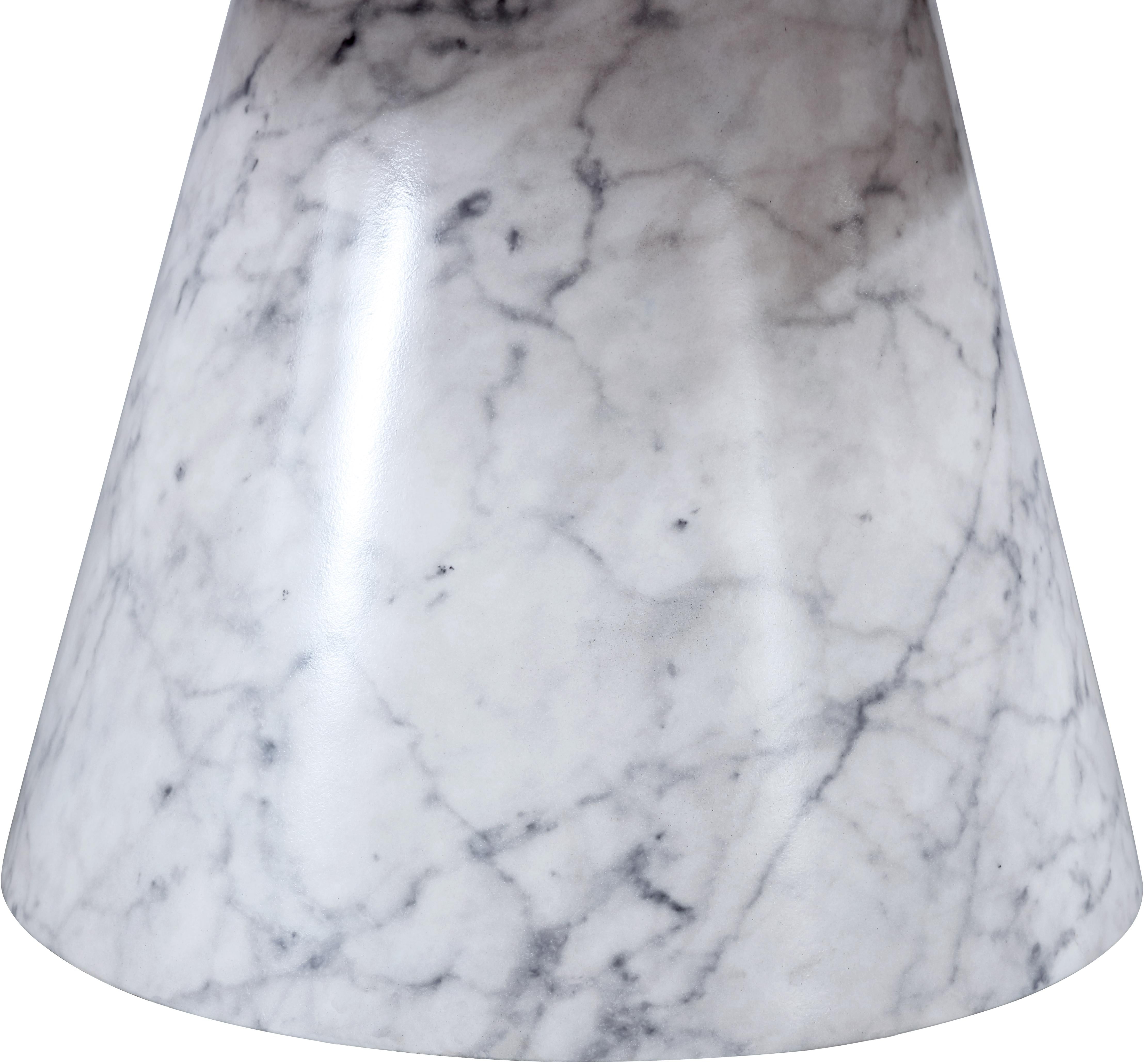 Omni White Faux Marble Coffee Table - Luxury Home Furniture (MI)