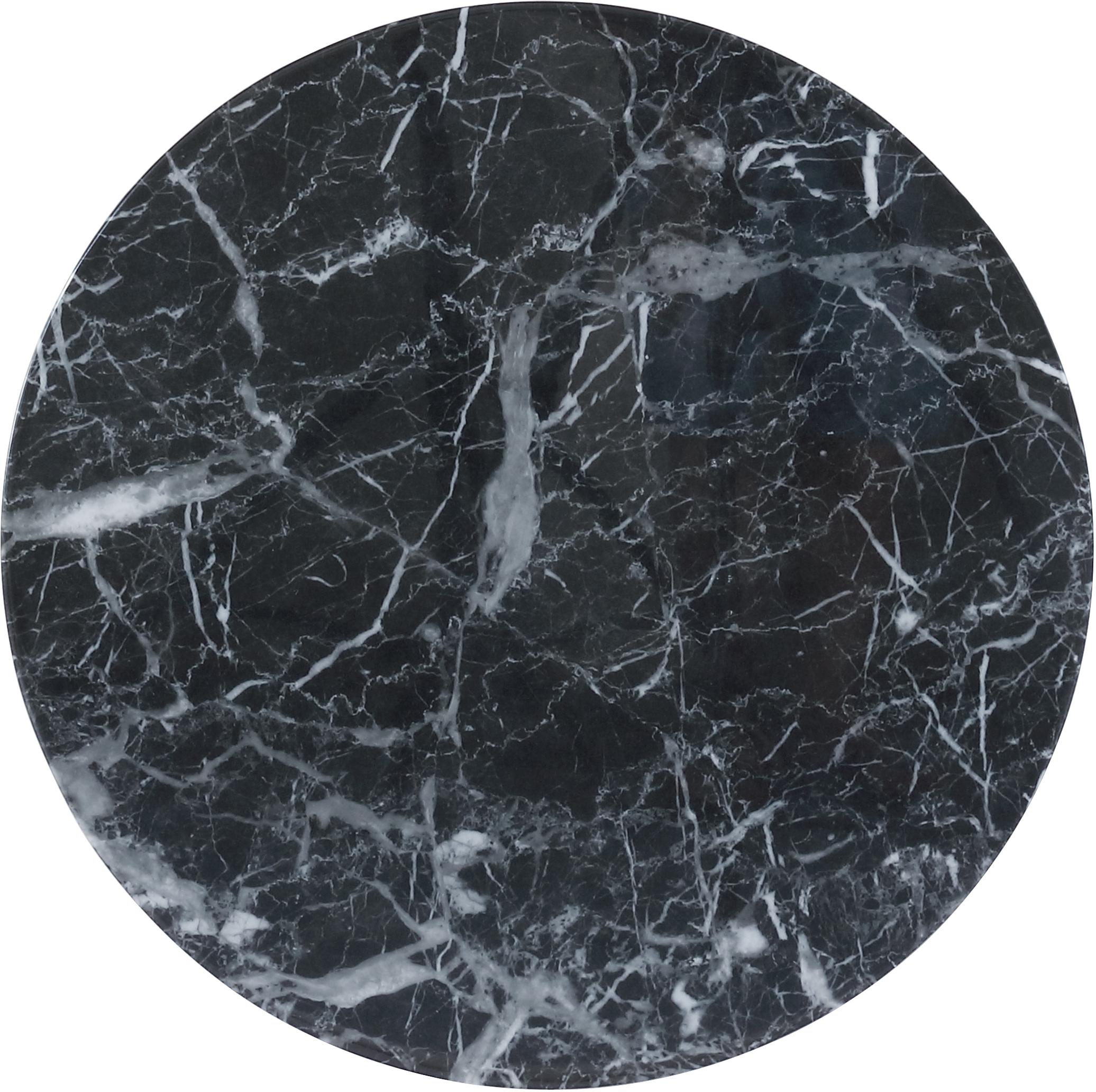 Omni Black Faux Marble End Table - Luxury Home Furniture (MI)