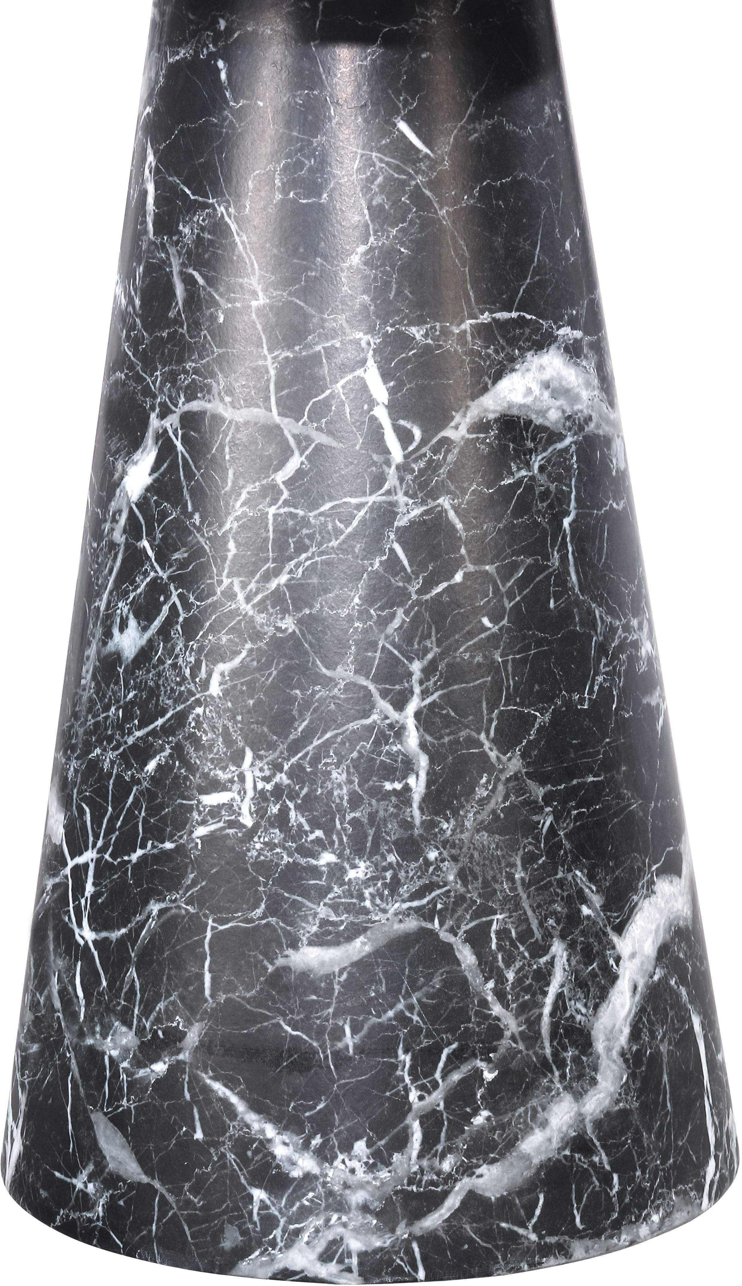 Omni Black Faux Marble End Table - Luxury Home Furniture (MI)