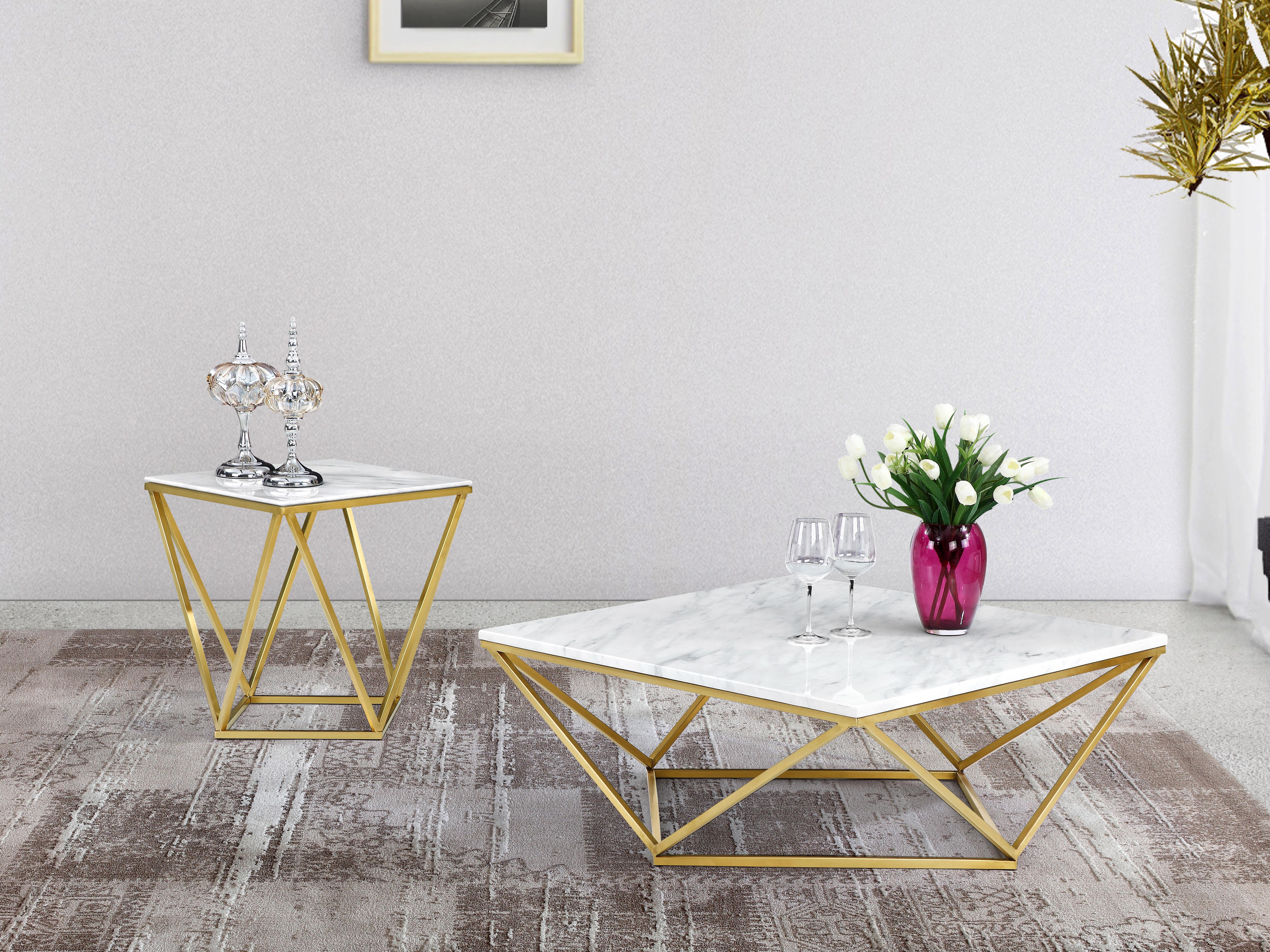 Mason Gold End Table - Luxury Home Furniture (MI)
