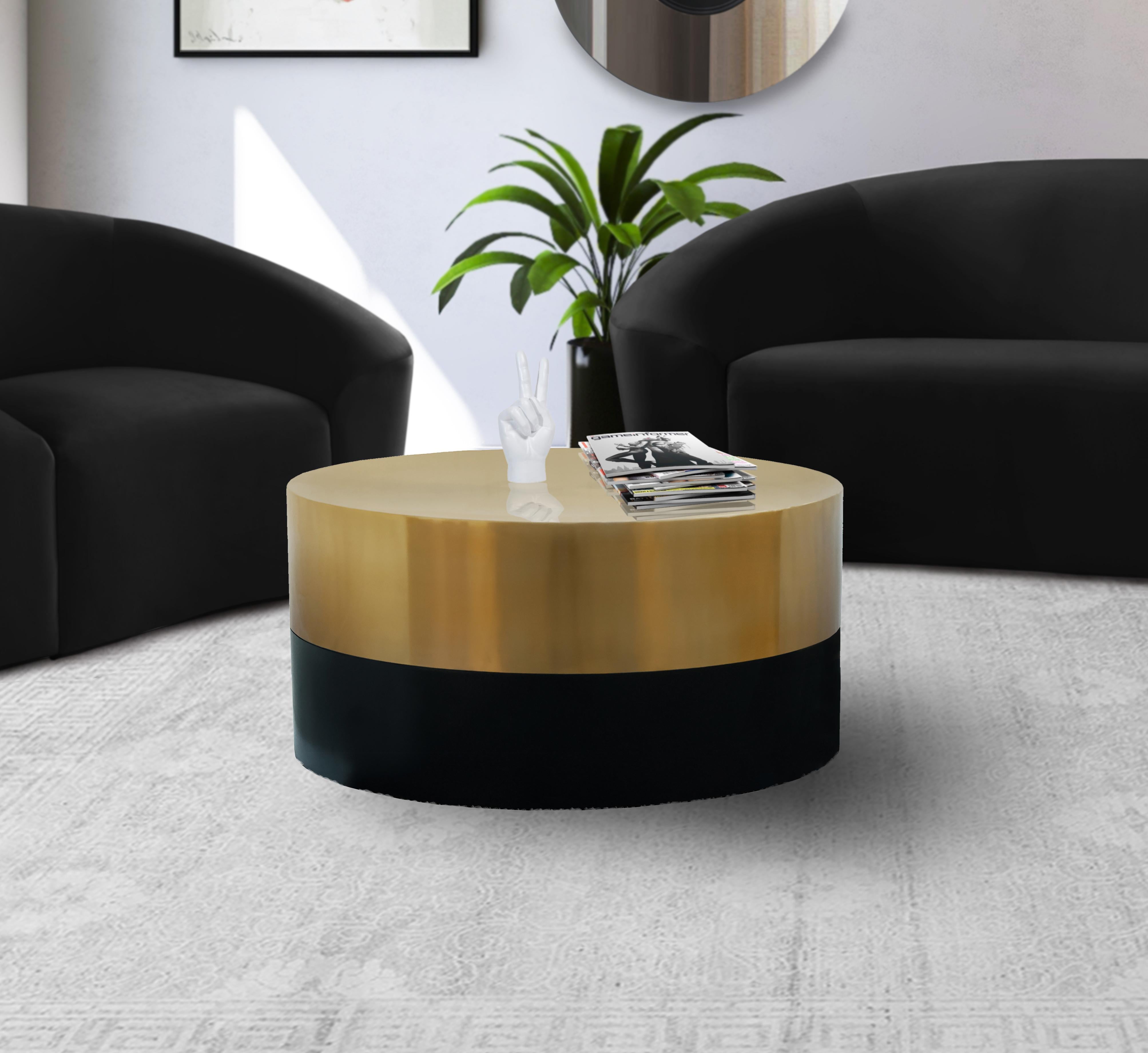 Sun Black / Gold Coffee Table - Luxury Home Furniture (MI)