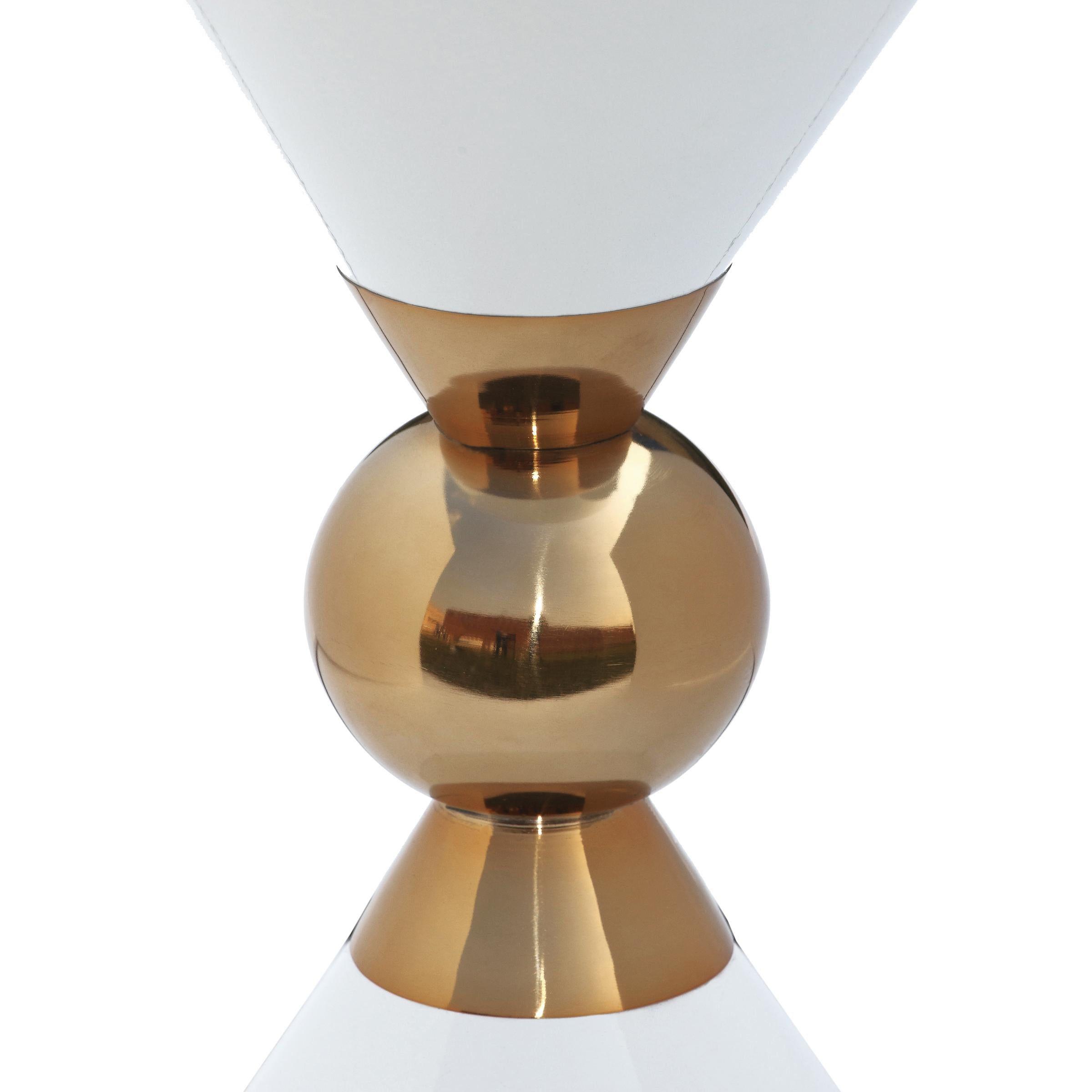 Malia White / Gold End Table - Luxury Home Furniture (MI)