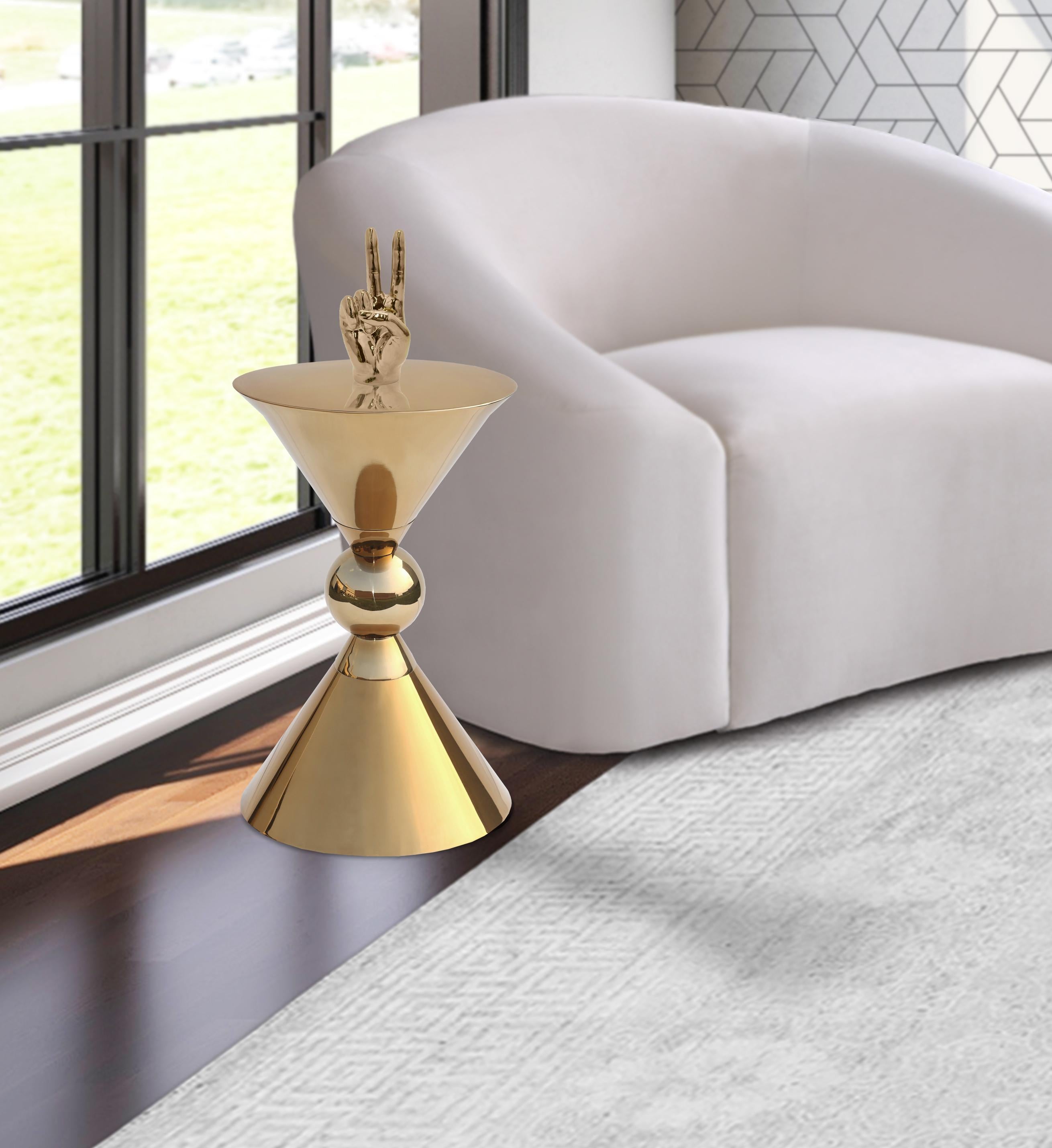 Malia Gold End Table - Luxury Home Furniture (MI)