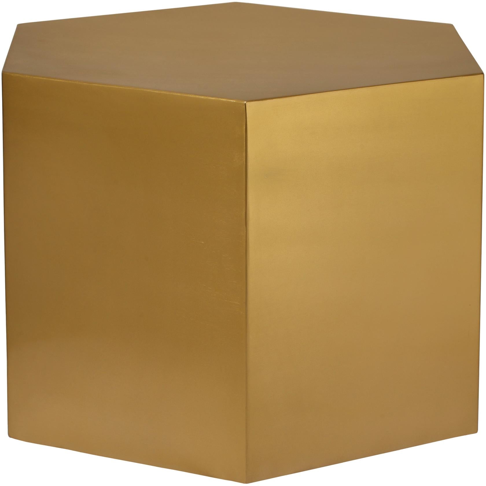 Hexagon Brushed Gold Coffee Table - Luxury Home Furniture (MI)