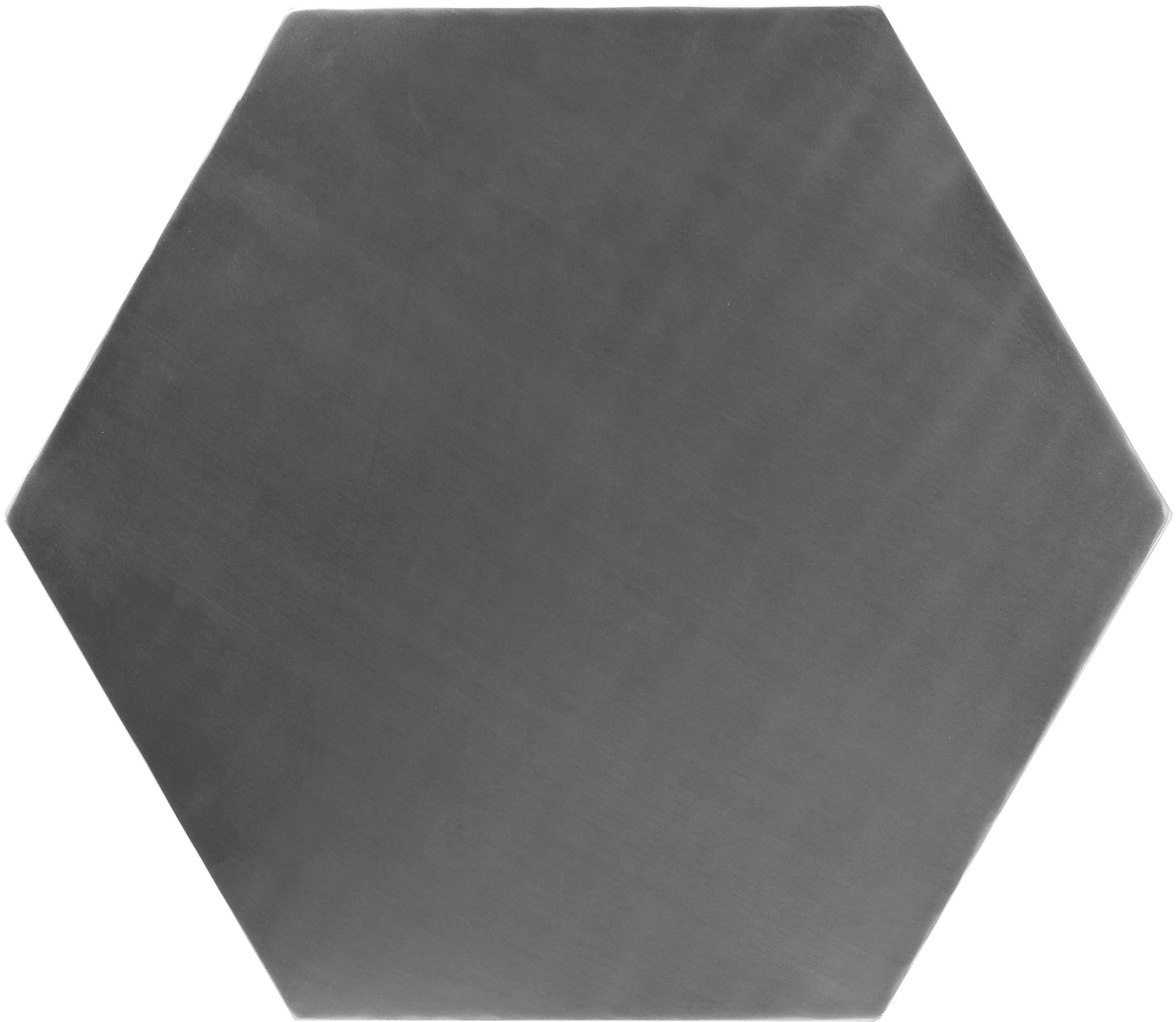 Hexagon Brushed Chrome End Table - Luxury Home Furniture (MI)
