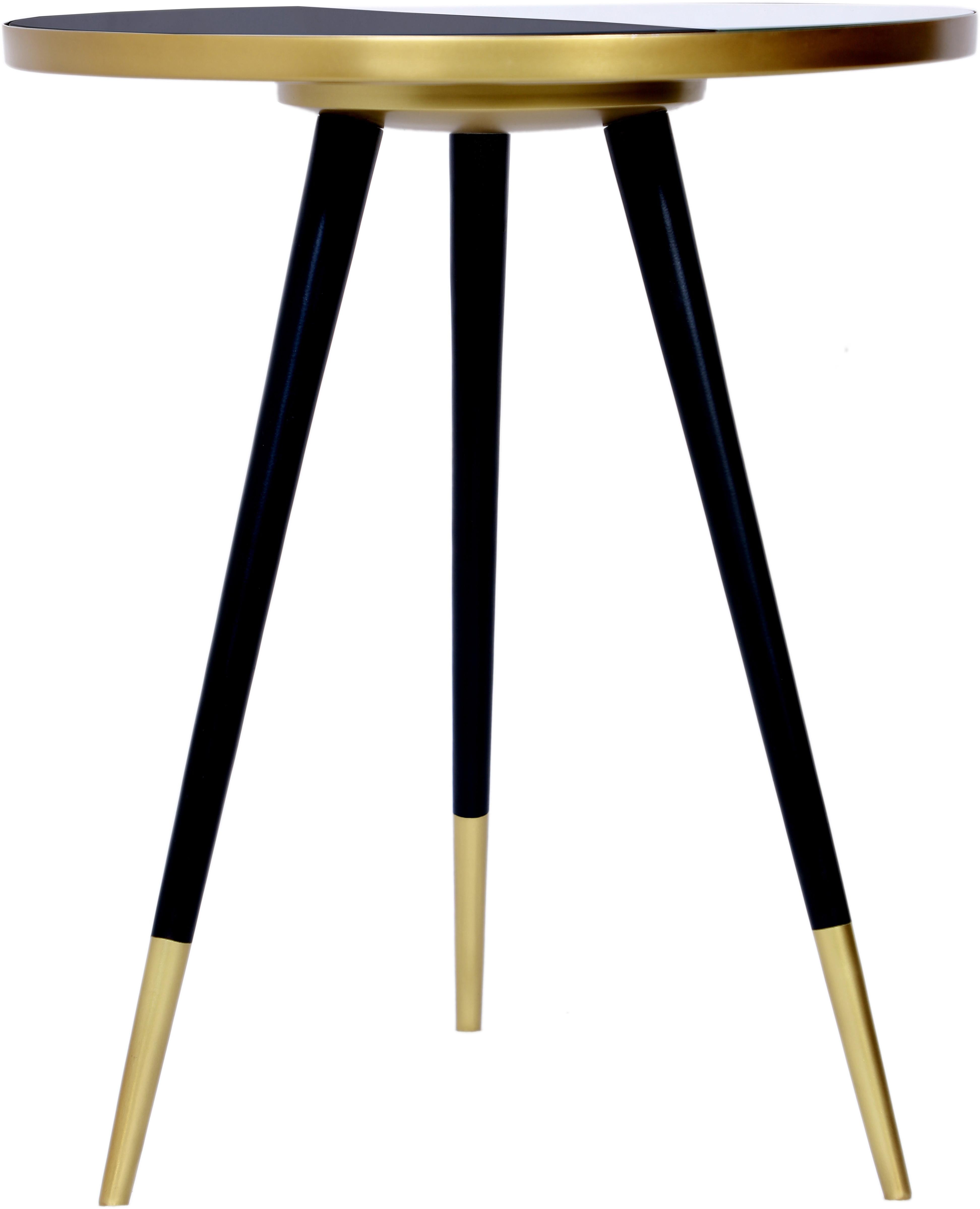 Reflection Gold / Black End Table - Luxury Home Furniture (MI)