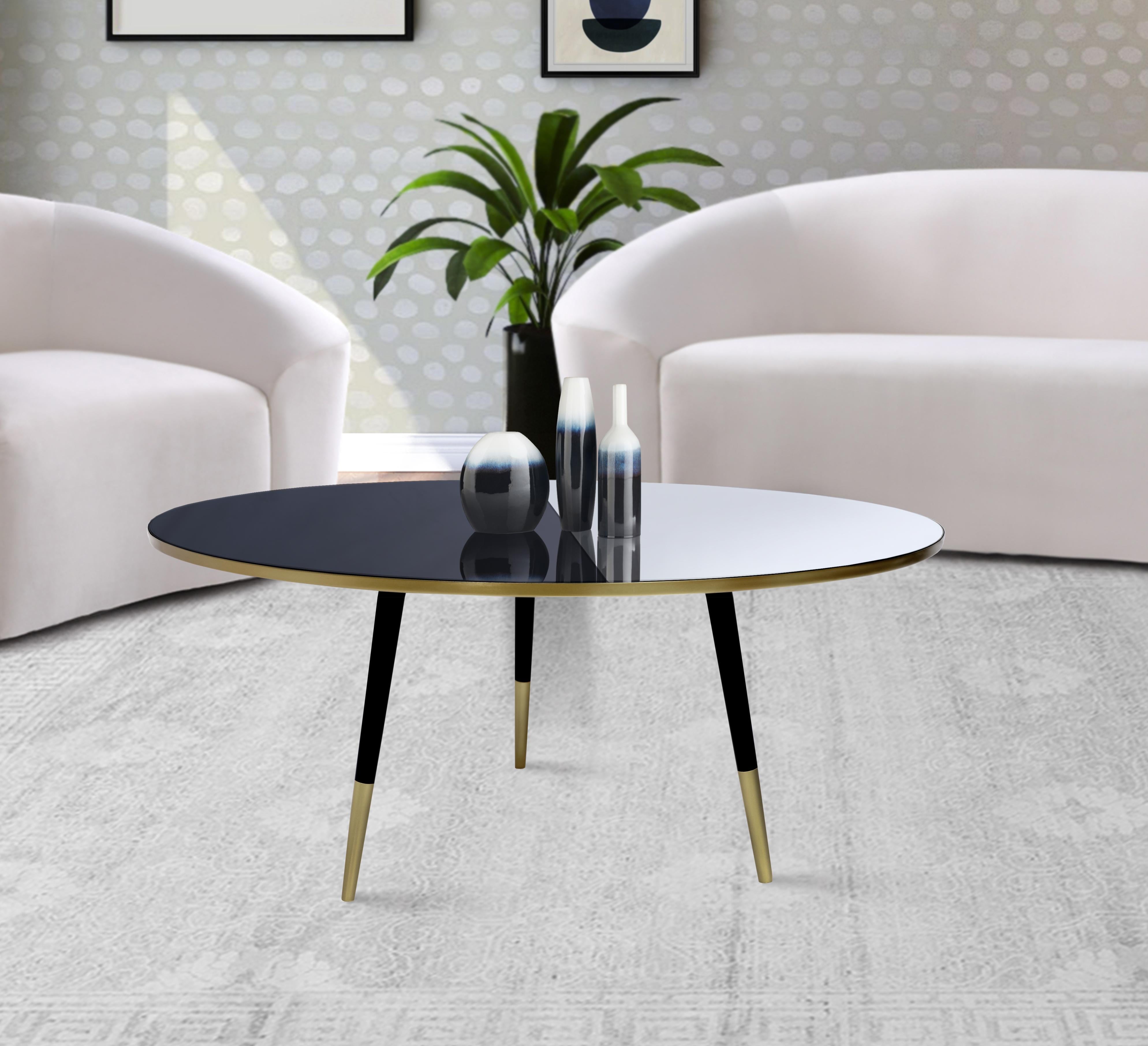 Reflection Gold / Black Coffee Table - Luxury Home Furniture (MI)