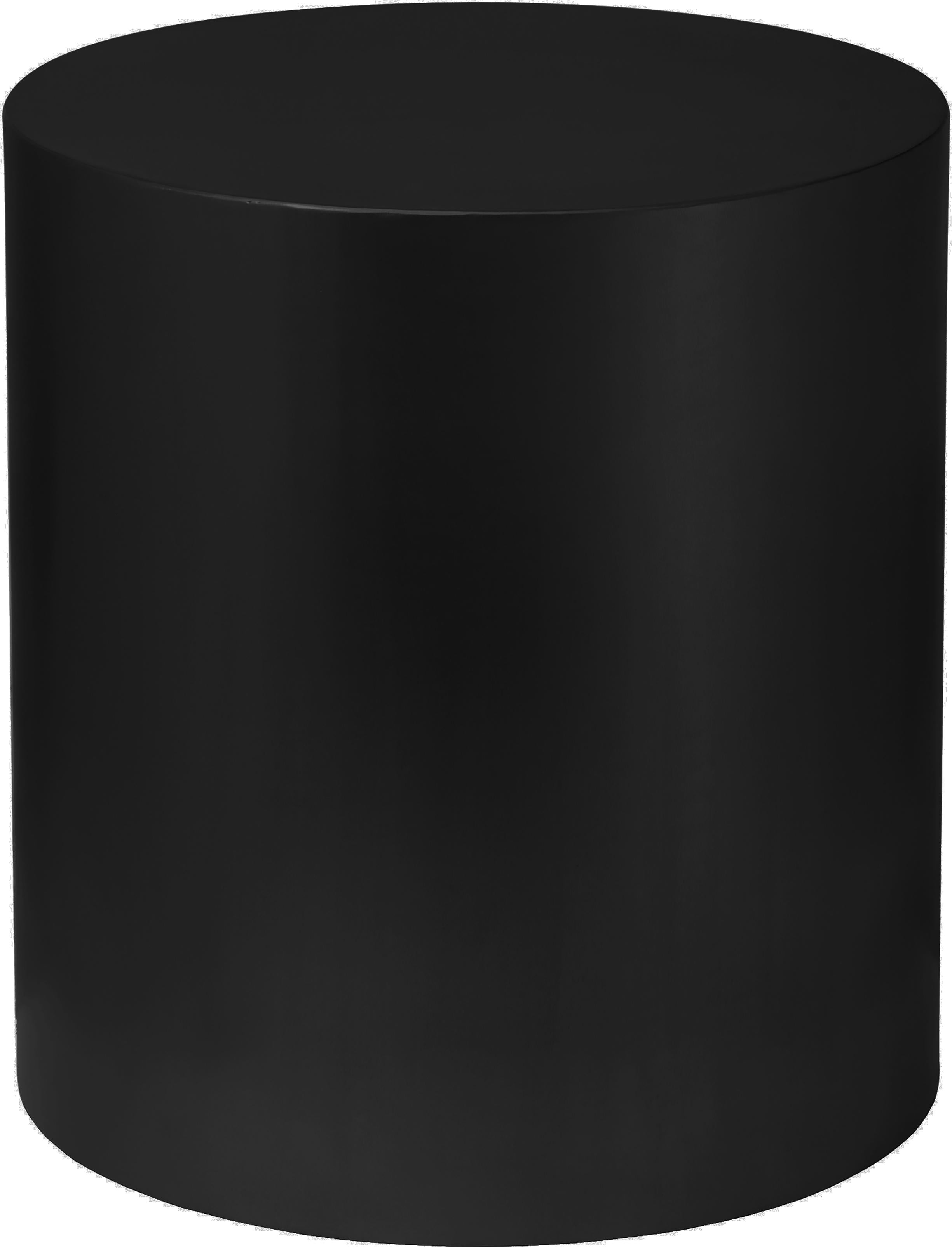 Cylinder Matte Black End Table - Luxury Home Furniture (MI)