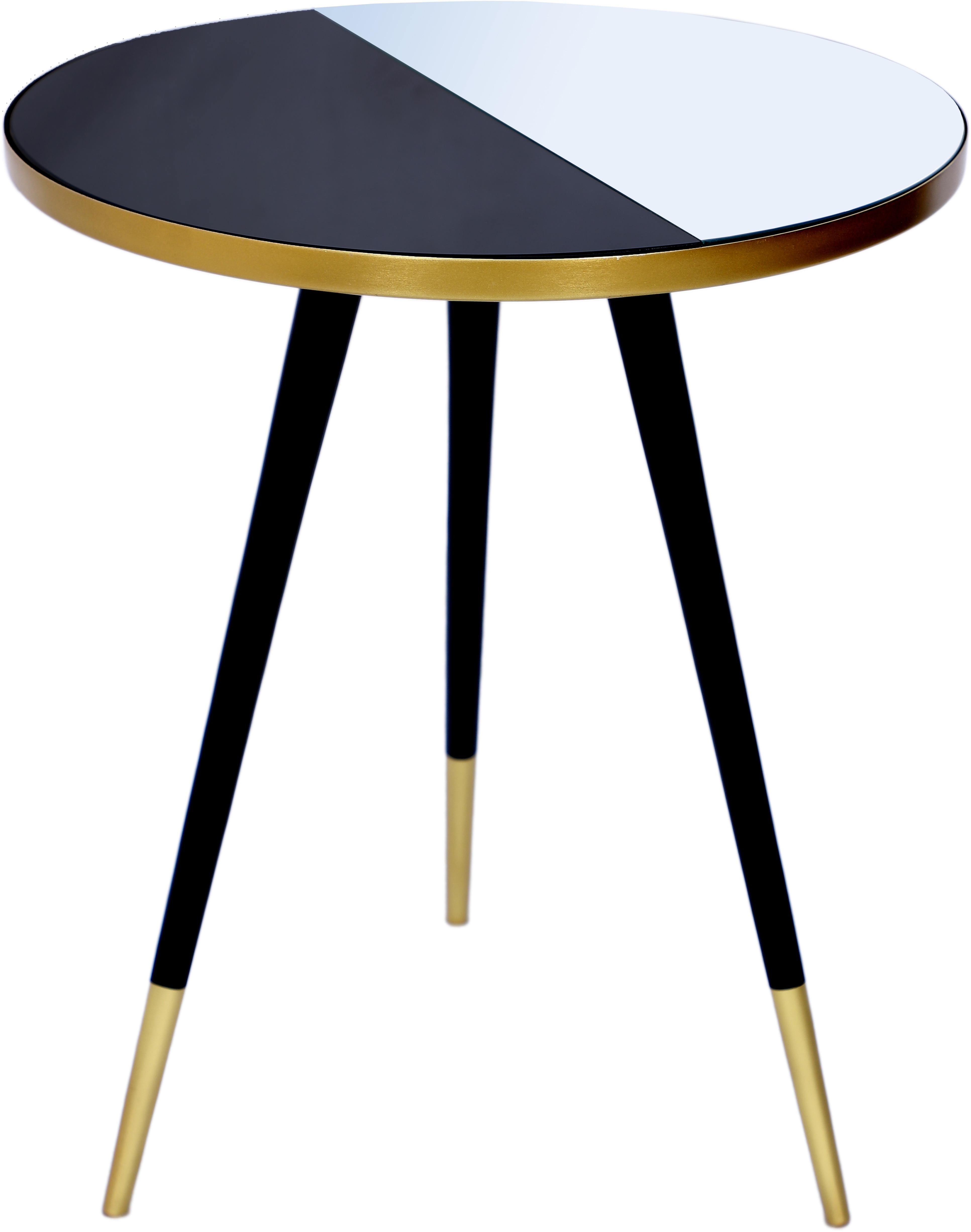 Reflection Gold / Black End Table - Luxury Home Furniture (MI)