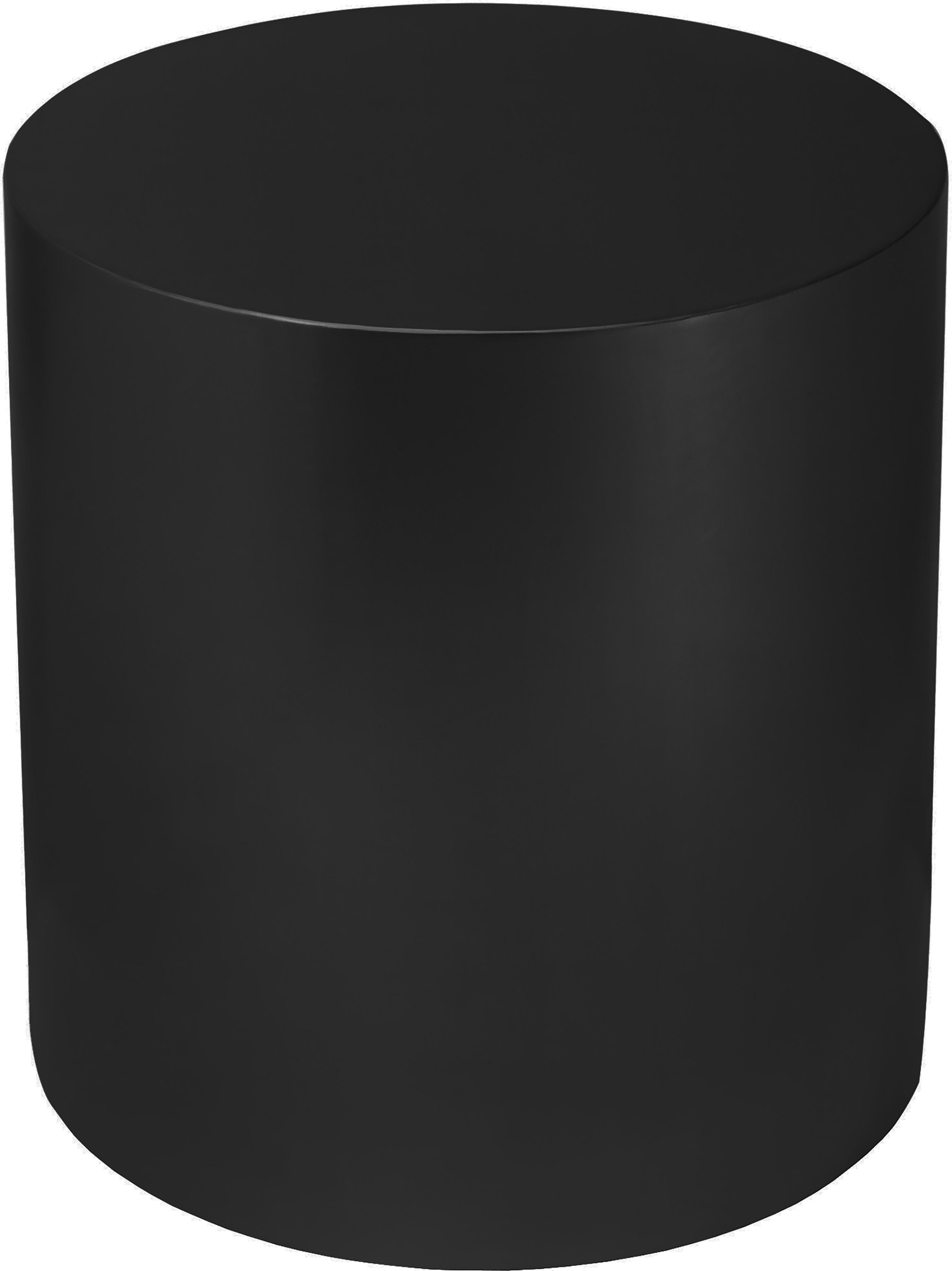 Cylinder Matte Black End Table - Luxury Home Furniture (MI)