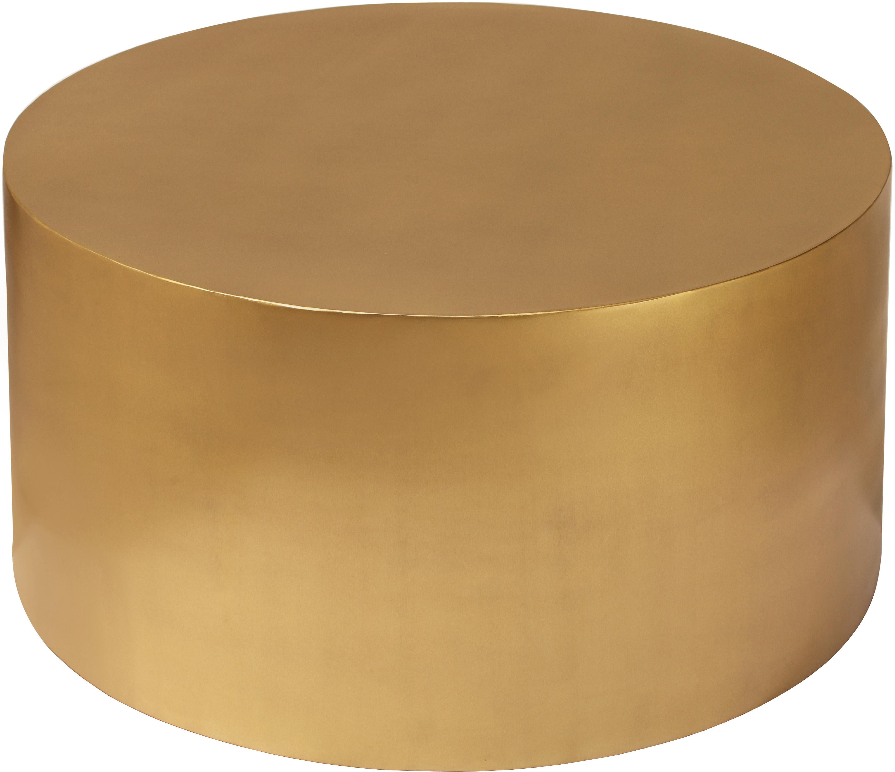 Cylinder Brushed Gold Coffee Table - Luxury Home Furniture (MI)