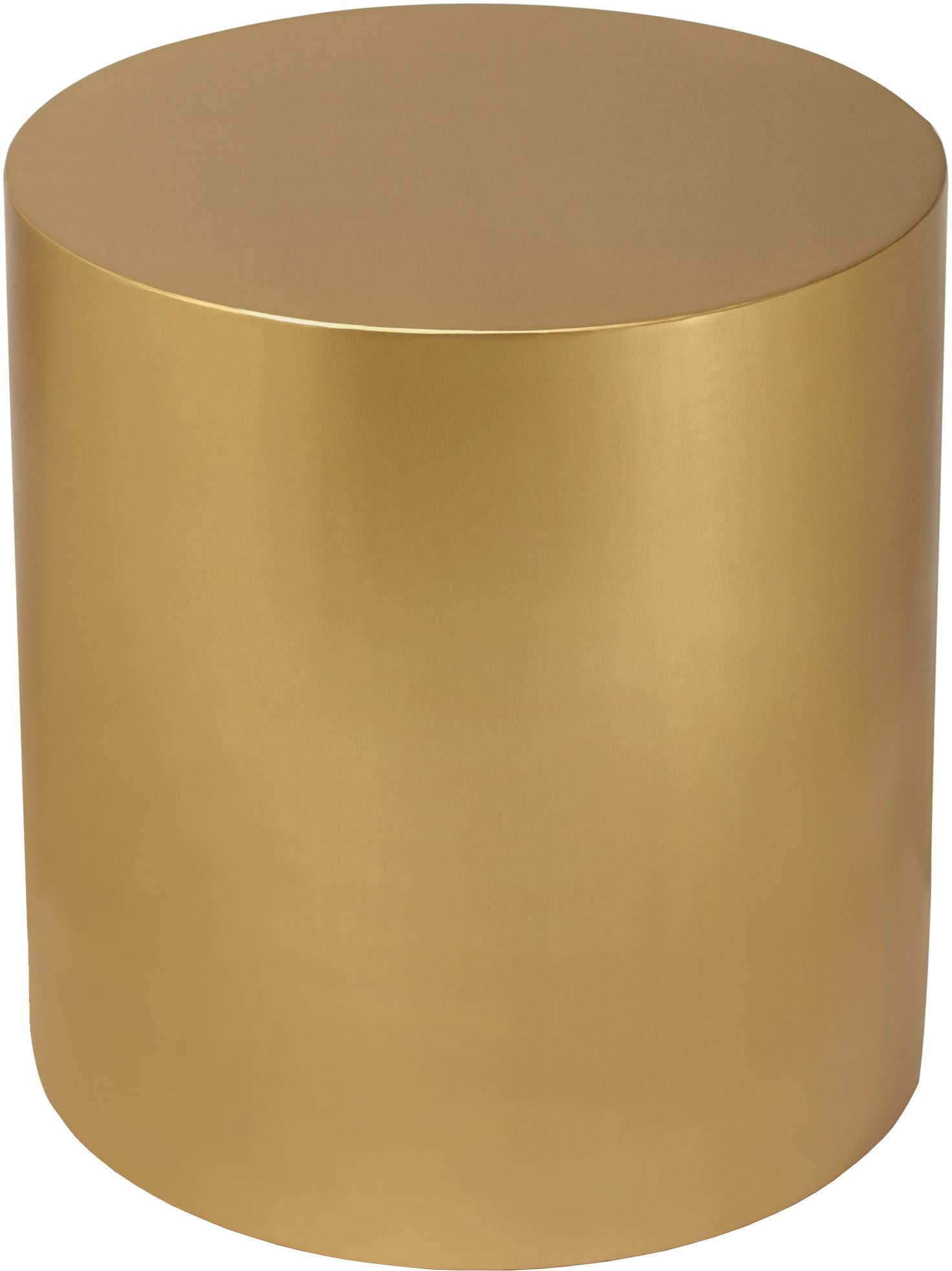 Cylinder Brushed Gold End Table - Luxury Home Furniture (MI)