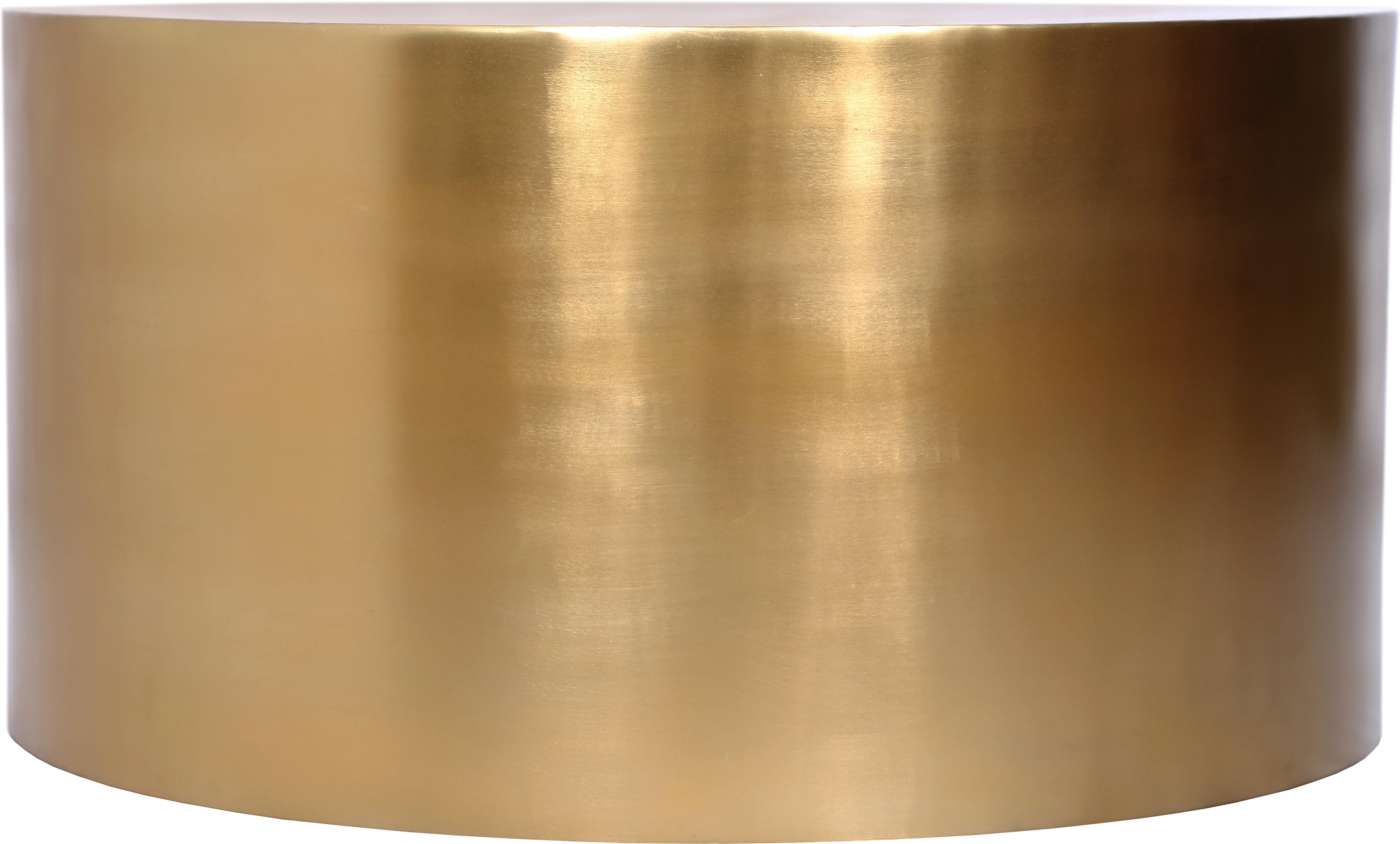 Cylinder Brushed Gold Coffee Table - Luxury Home Furniture (MI)