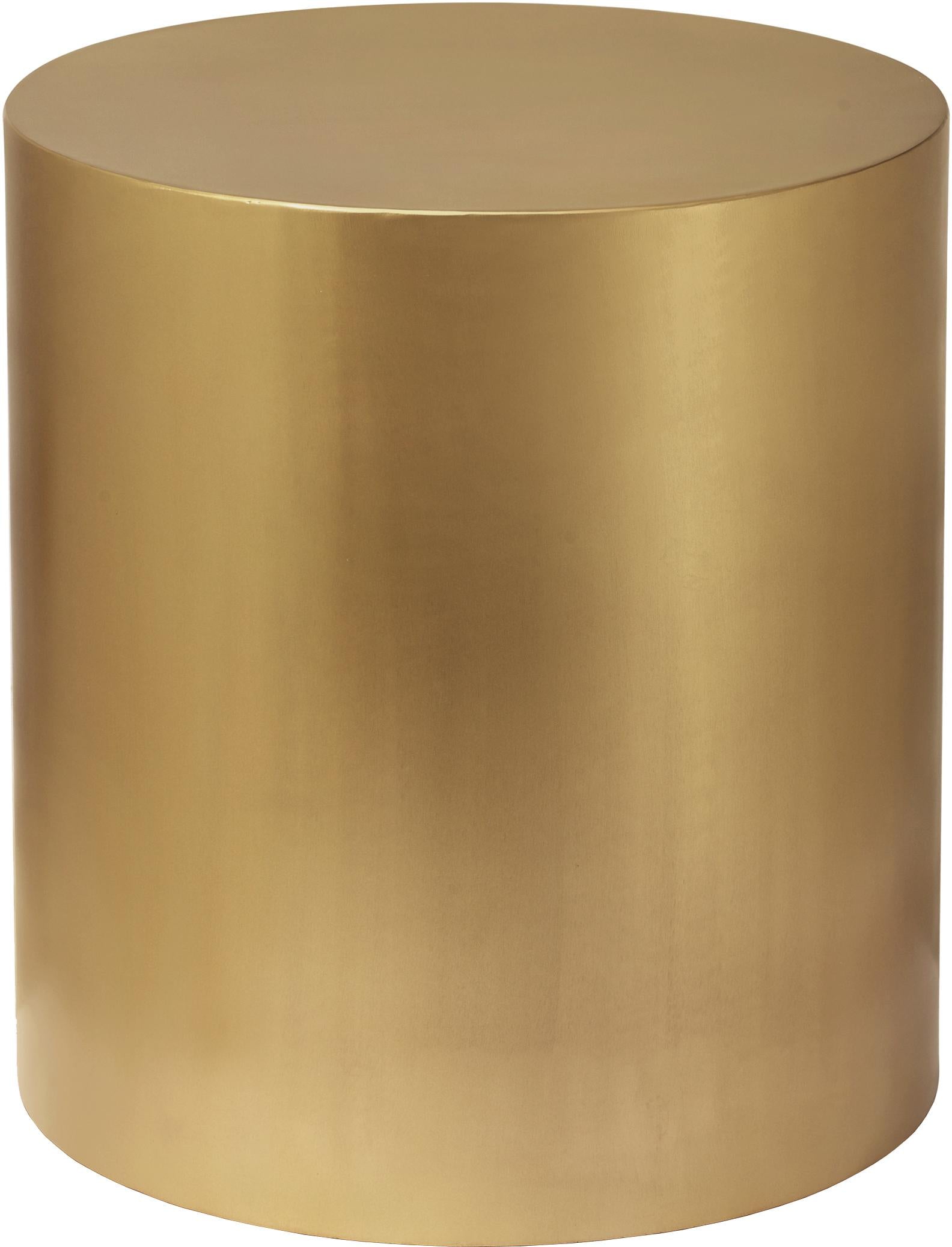 Cylinder Brushed Gold End Table - Luxury Home Furniture (MI)