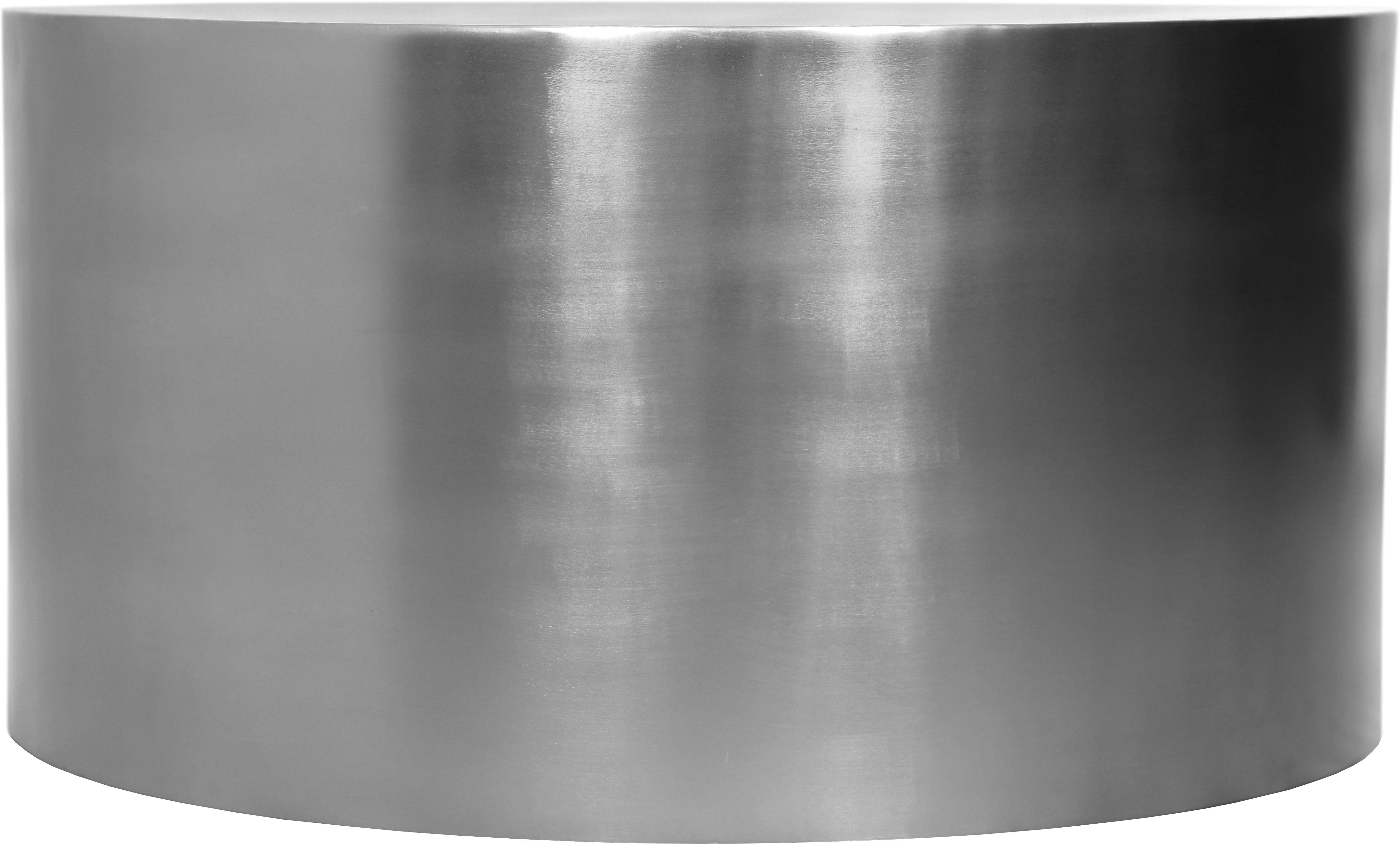 Cylinder Brushed Chrome Coffee Table - Luxury Home Furniture (MI)