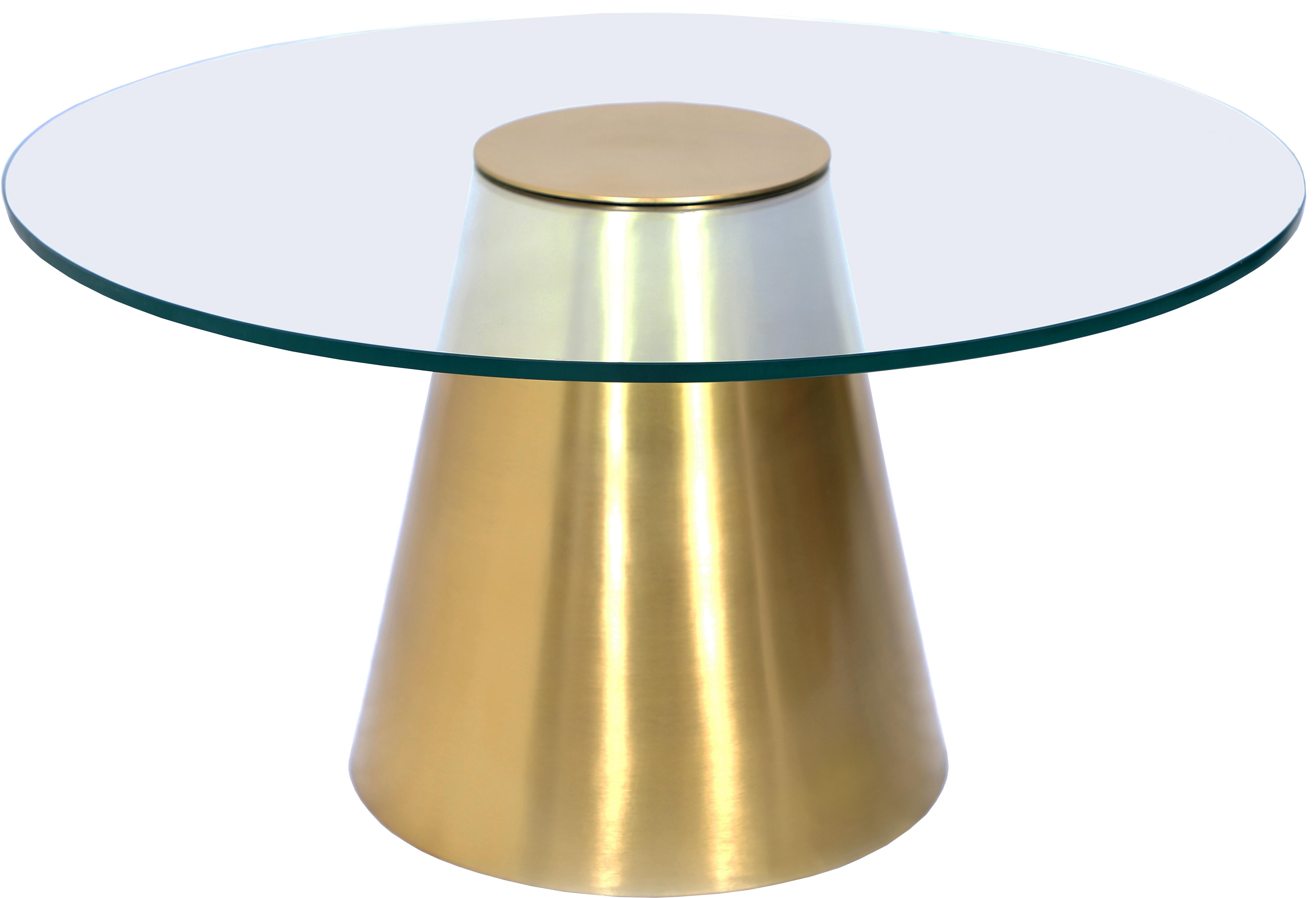 Glassimo Brushed Gold Coffee Table - Luxury Home Furniture (MI)