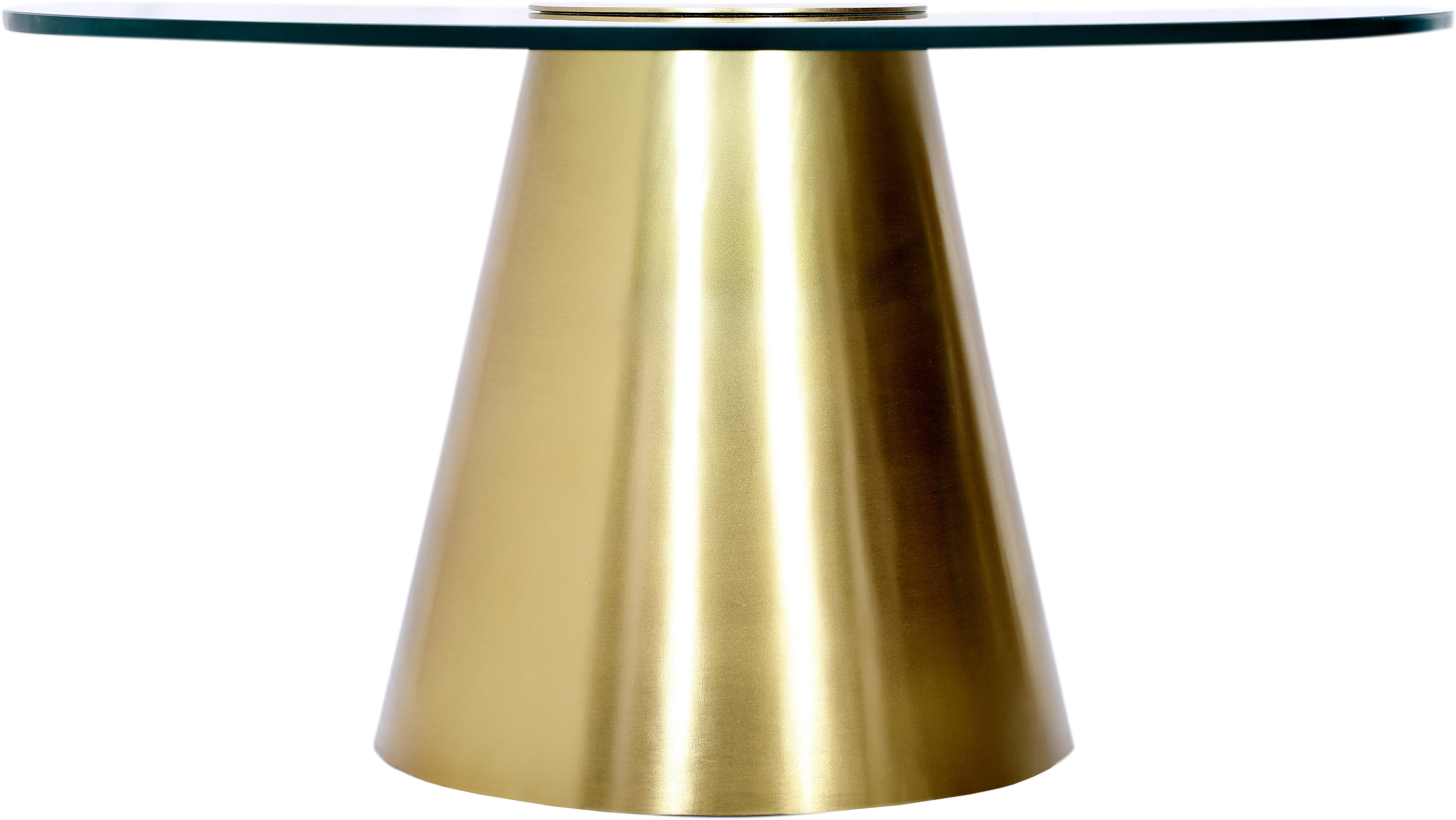 Glassimo Brushed Gold Coffee Table - Luxury Home Furniture (MI)
