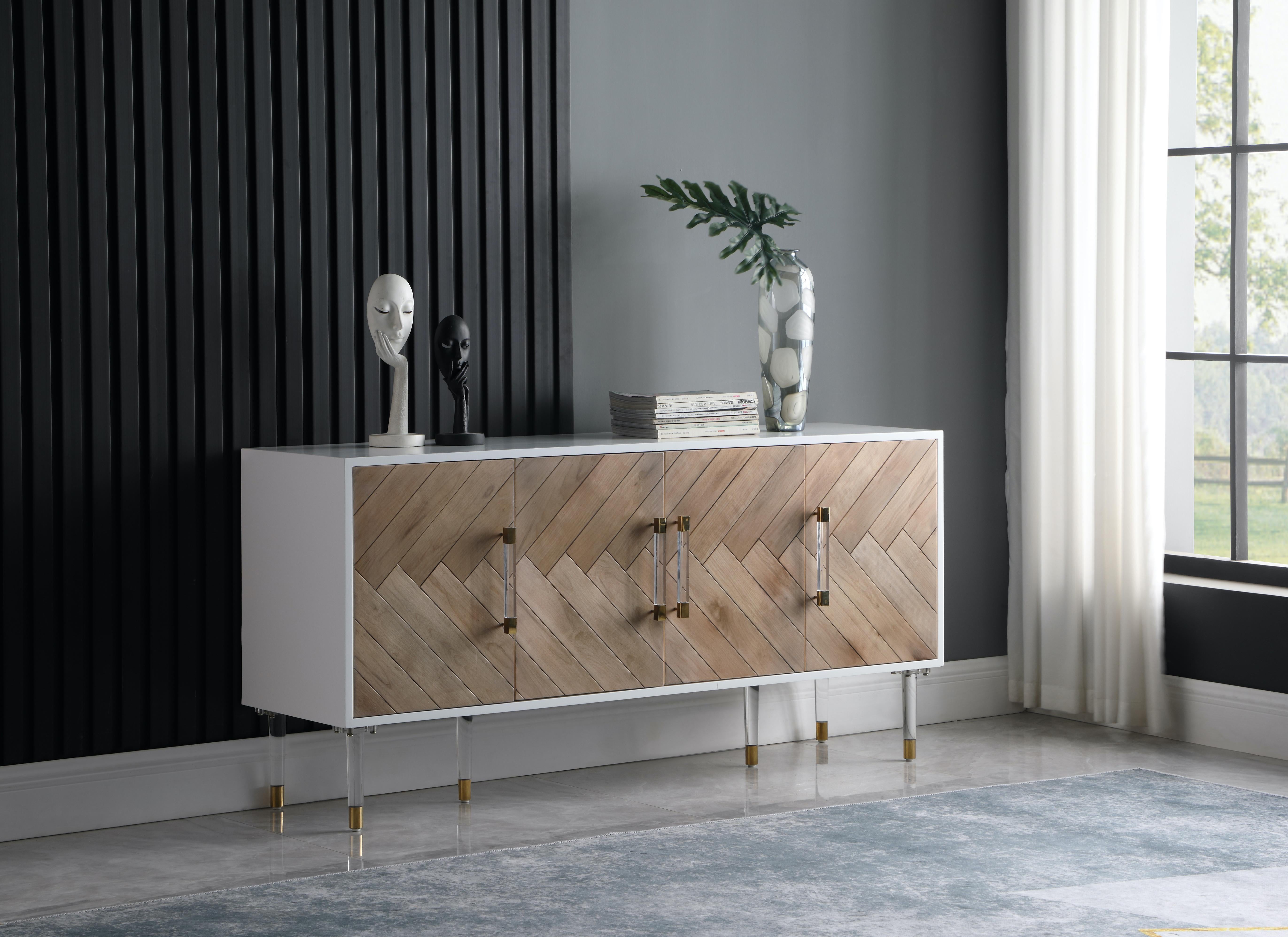 Jive White Lacquer Sideboard/Buffet - Luxury Home Furniture (MI)