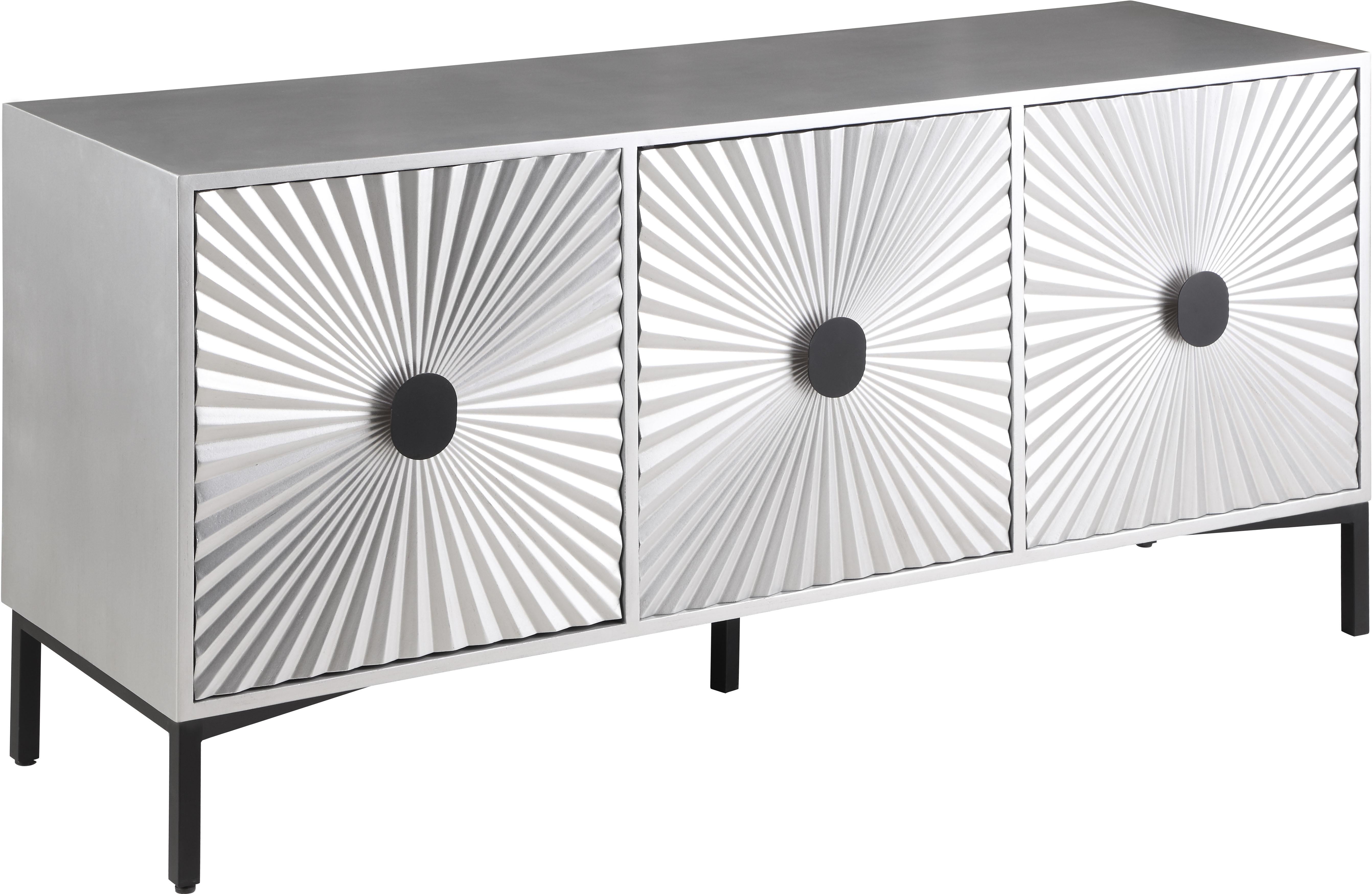 Glitz Antique Silver Sideboard/Buffet - Luxury Home Furniture (MI)