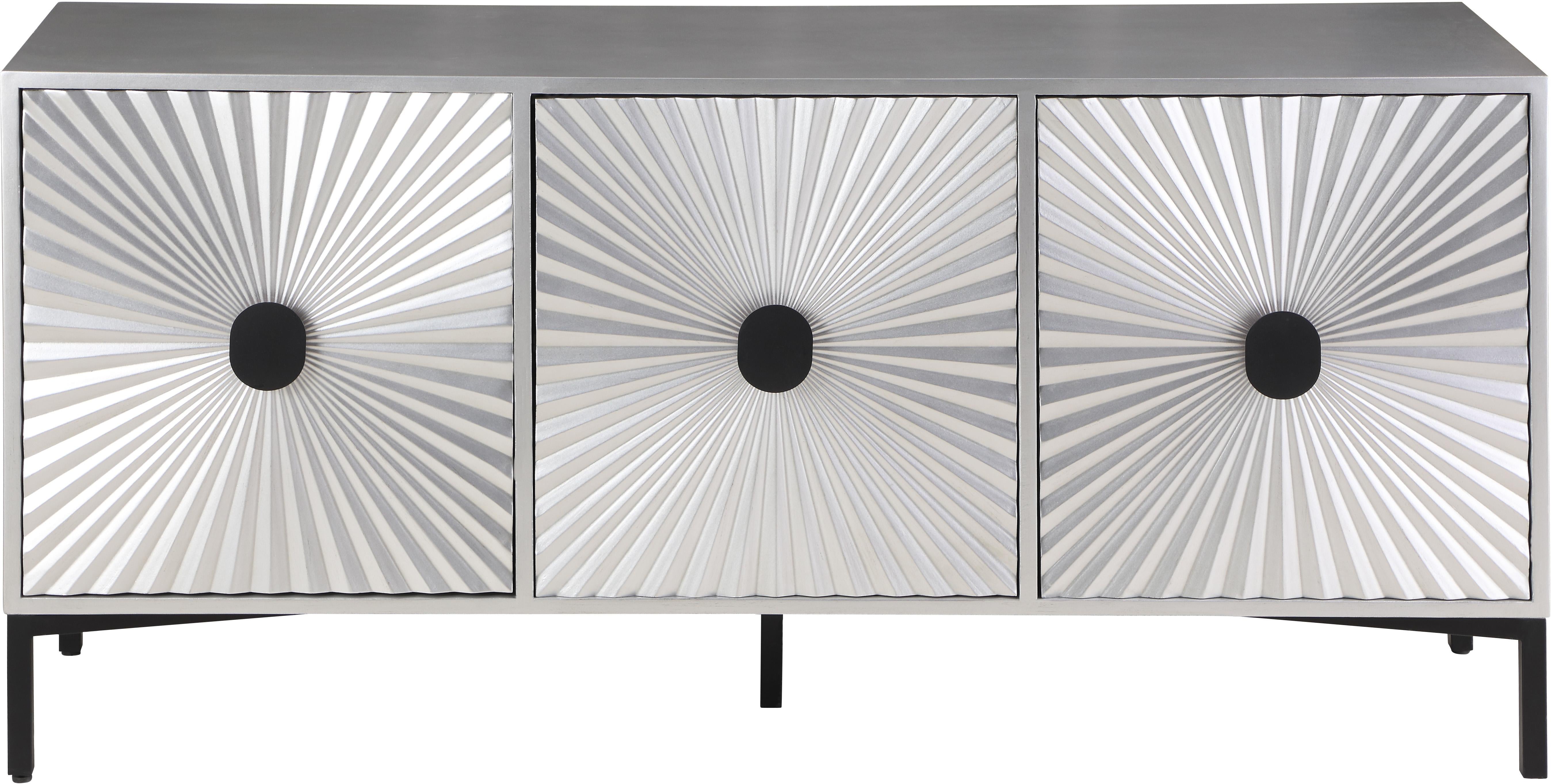 Glitz Antique Silver Sideboard/Buffet - Luxury Home Furniture (MI)