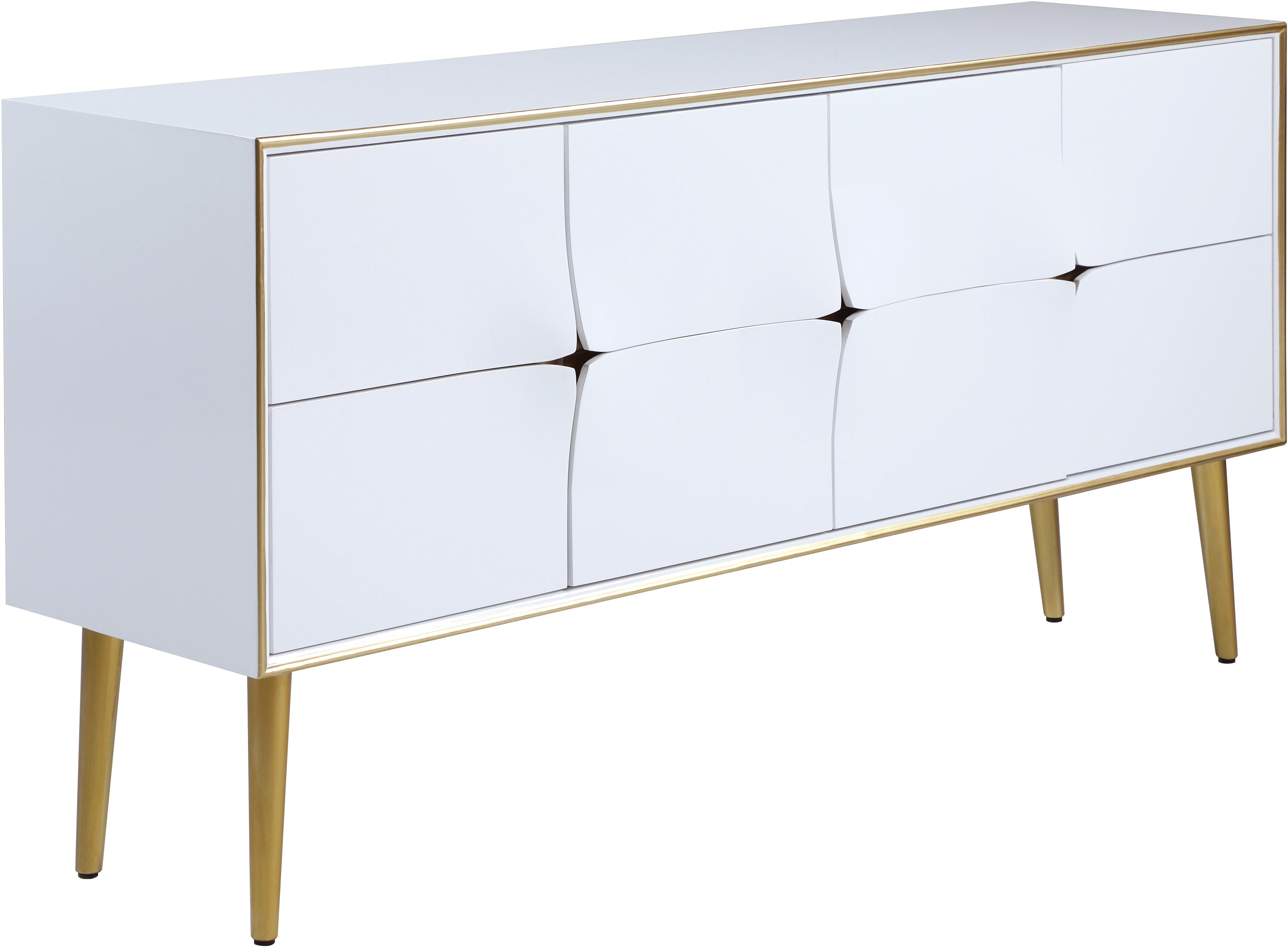 Pop White / Gold Sideboard/Buffet - Luxury Home Furniture (MI)