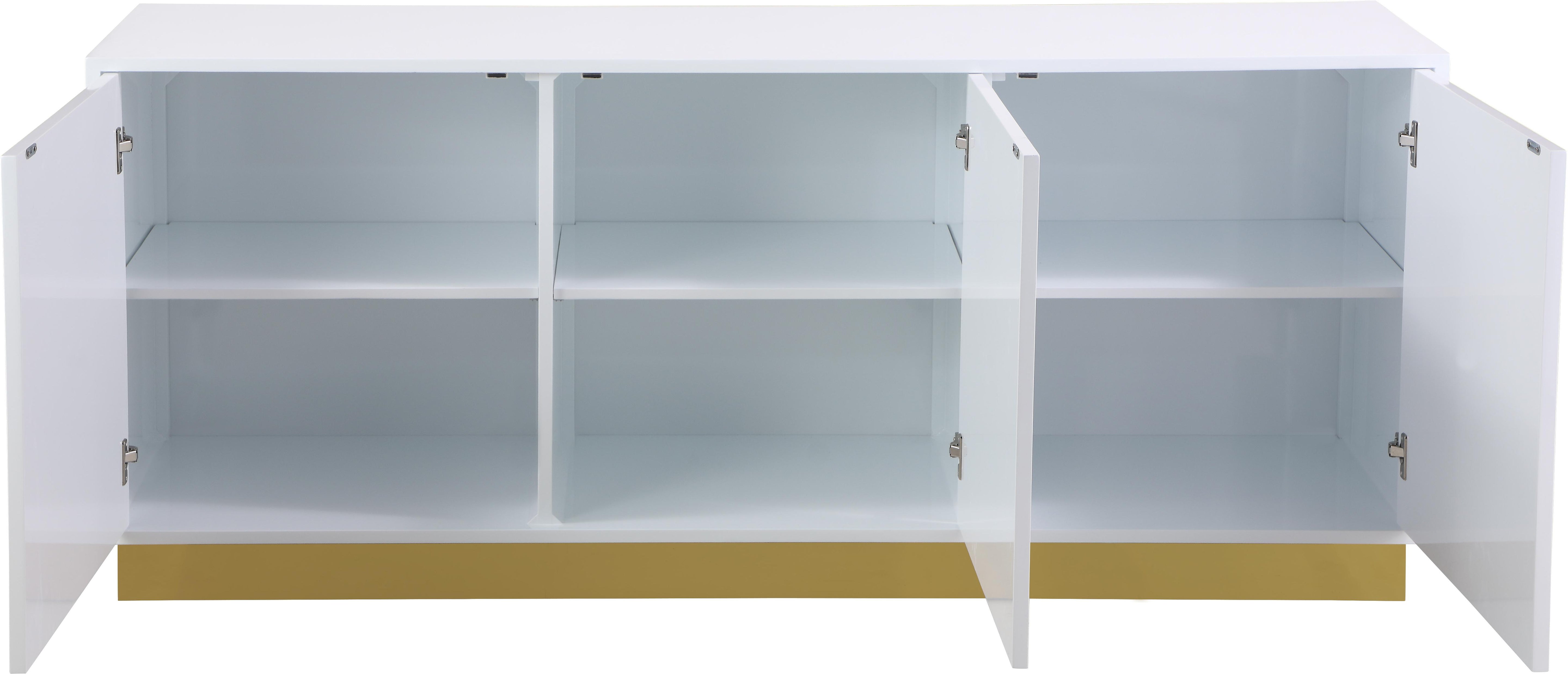 Cosmopolitan White Lacquer Sideboard/Buffet - Luxury Home Furniture (MI)