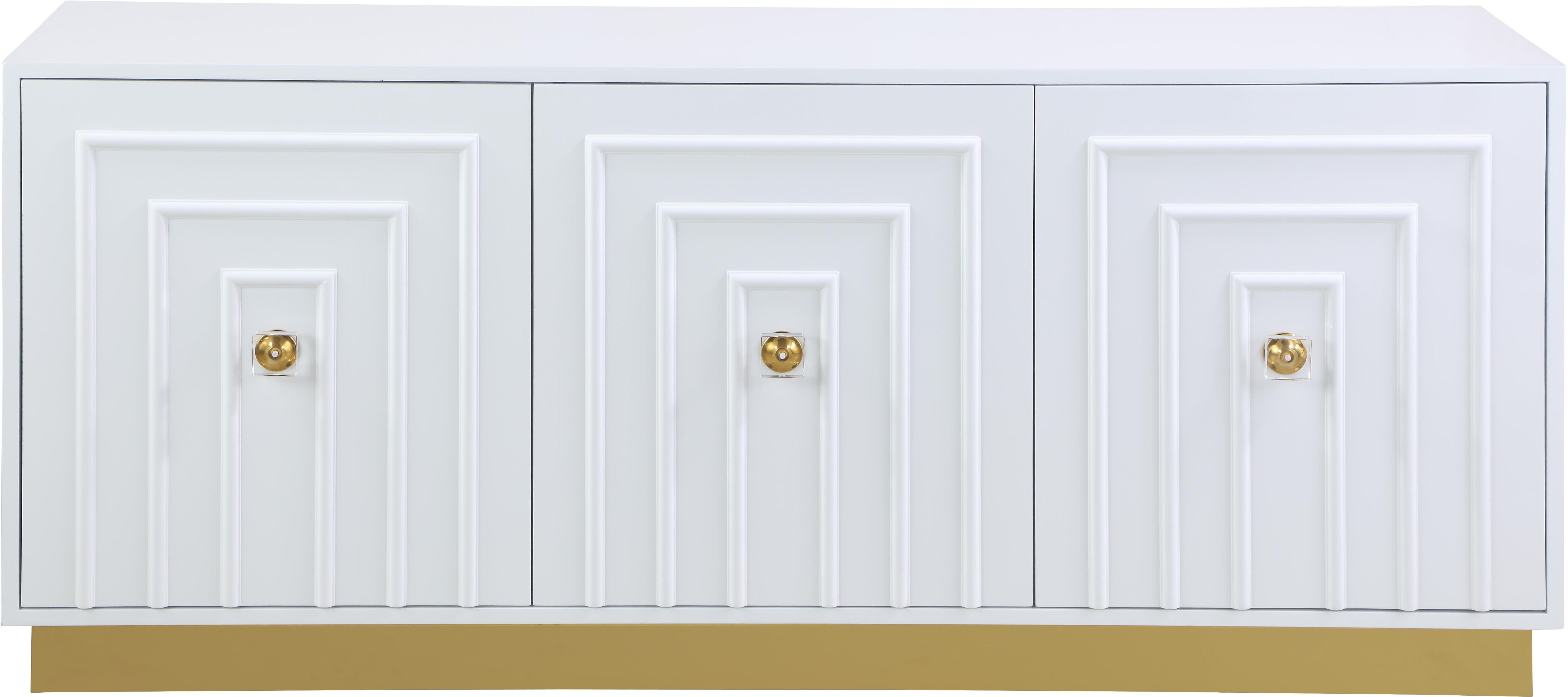 Cosmopolitan White Lacquer Sideboard/Buffet - Luxury Home Furniture (MI)