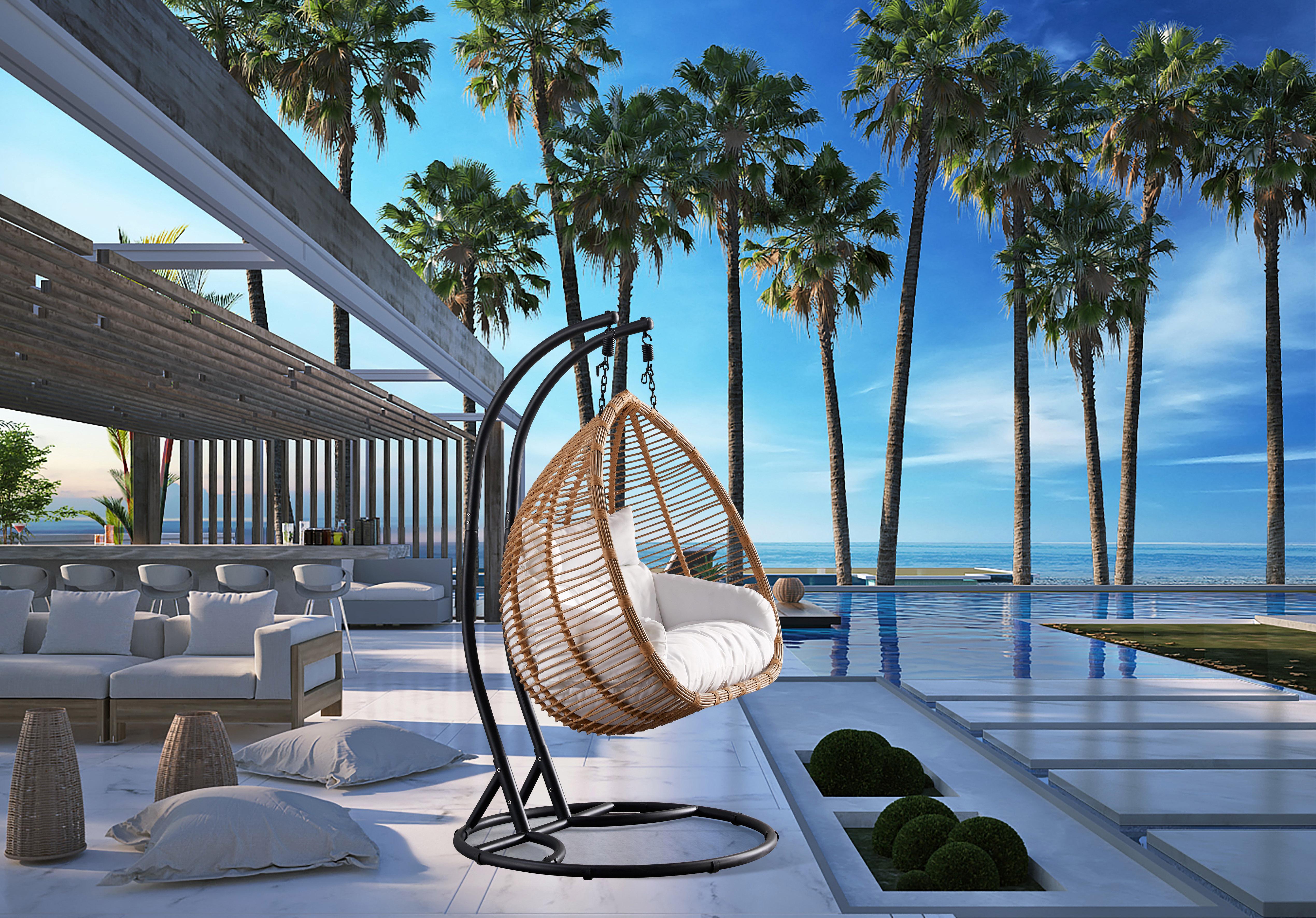 Tarzan Natural Color Outdoor Patio Double Swing Chair - Luxury Home Furniture (MI)