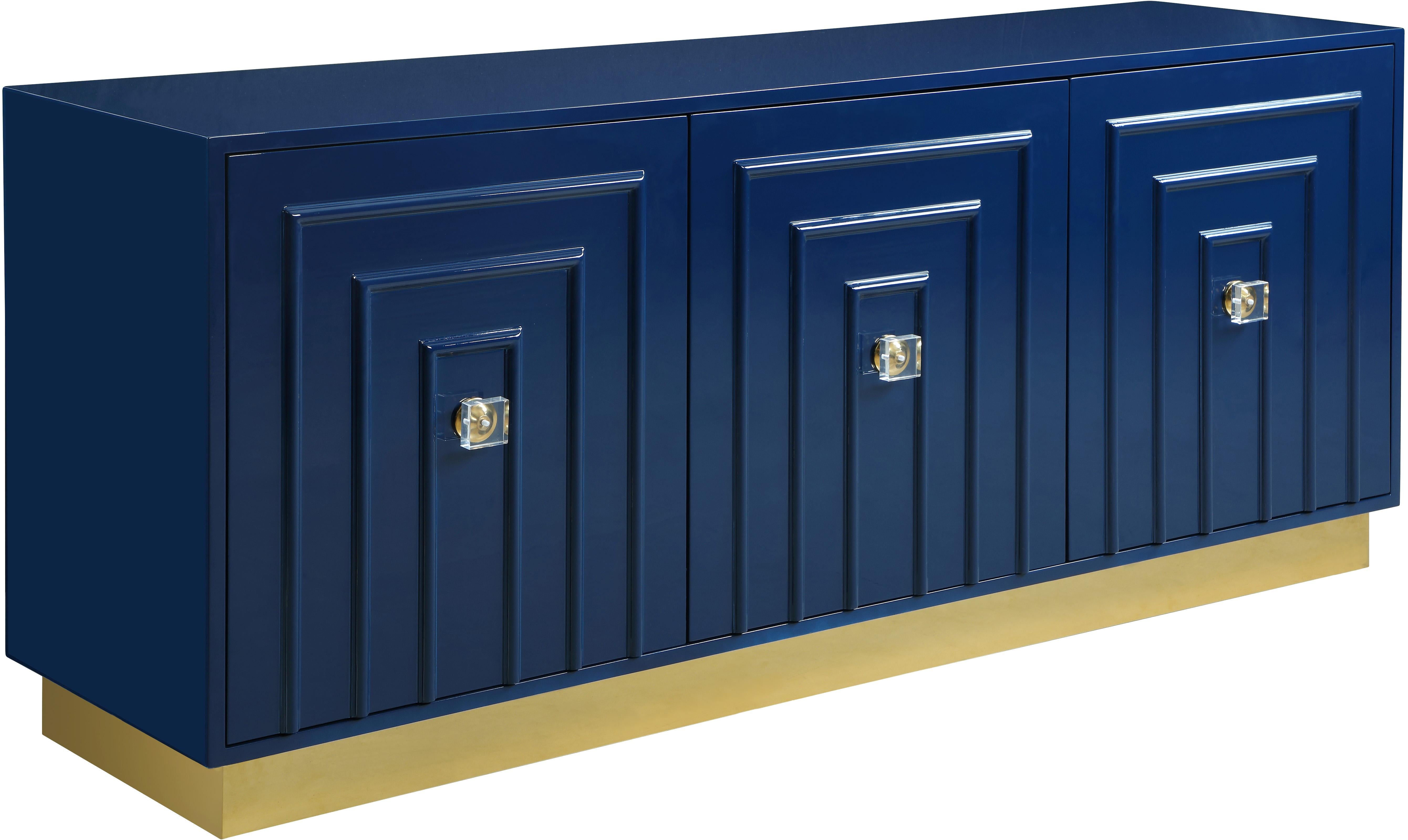 Cosmopolitan Navy Lacquer Sideboard/Buffet - Luxury Home Furniture (MI)