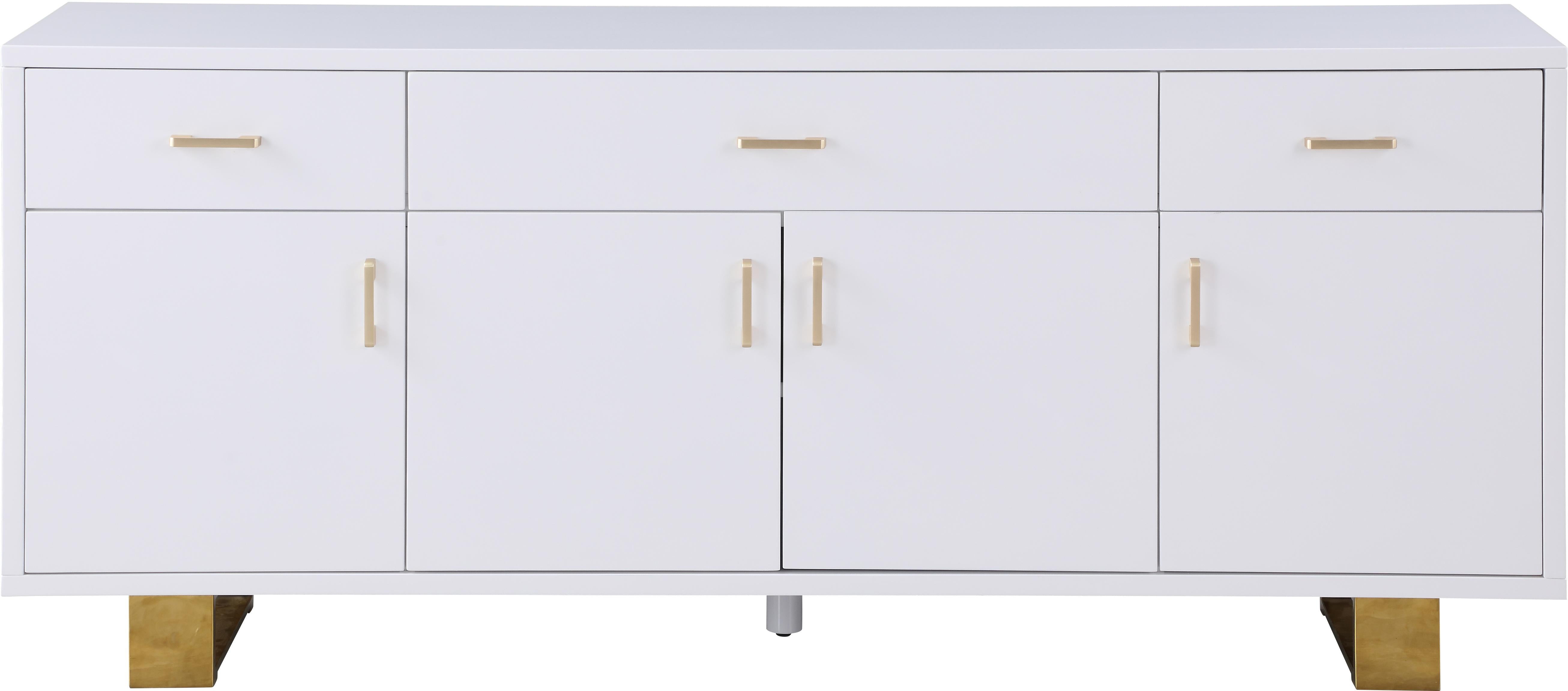 Excel White Lacquer Sideboard/Buffet - Luxury Home Furniture (MI)