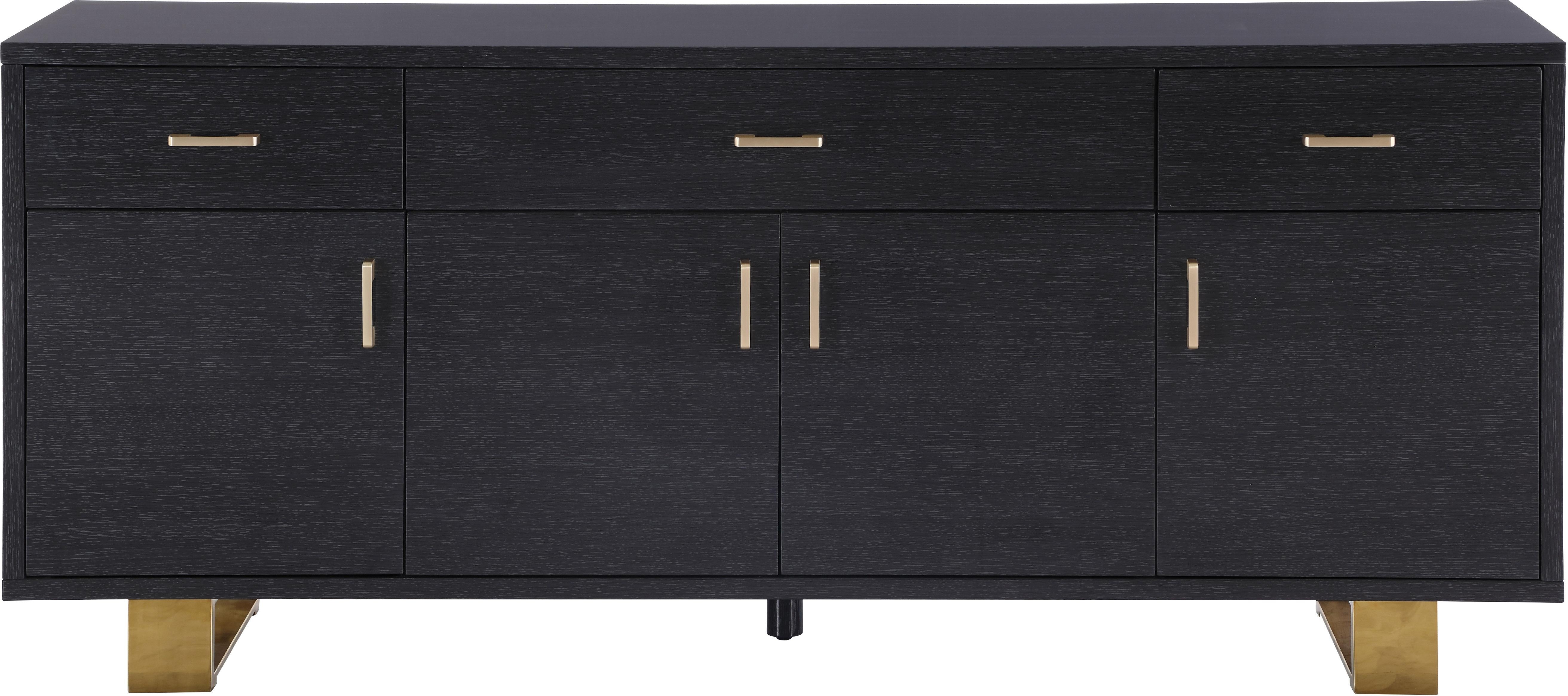 Excel Grey Oak Veneer Lacquer Sideboard/Buffet - Luxury Home Furniture (MI)
