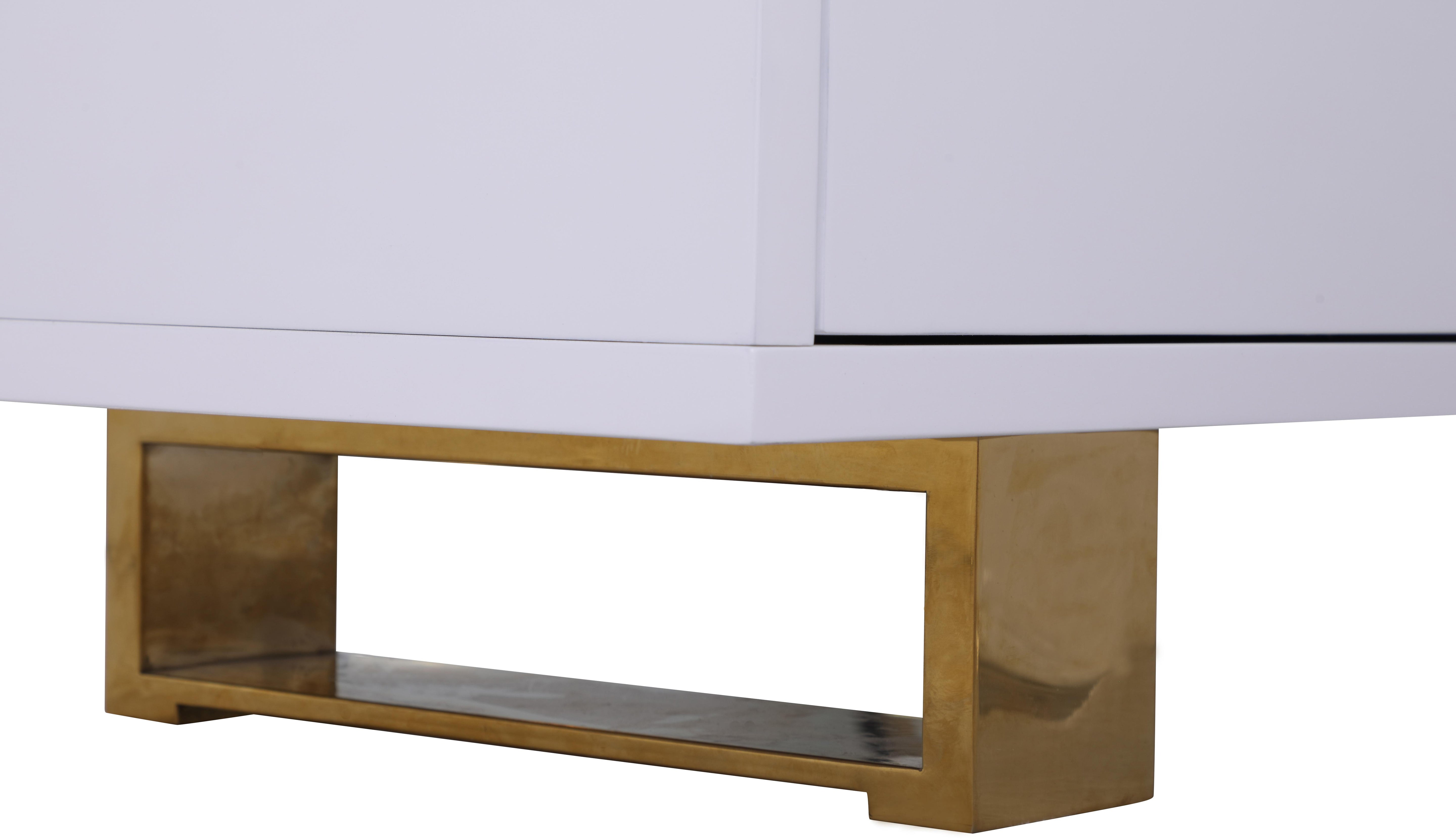 Excel White Lacquer Sideboard/Buffet - Luxury Home Furniture (MI)