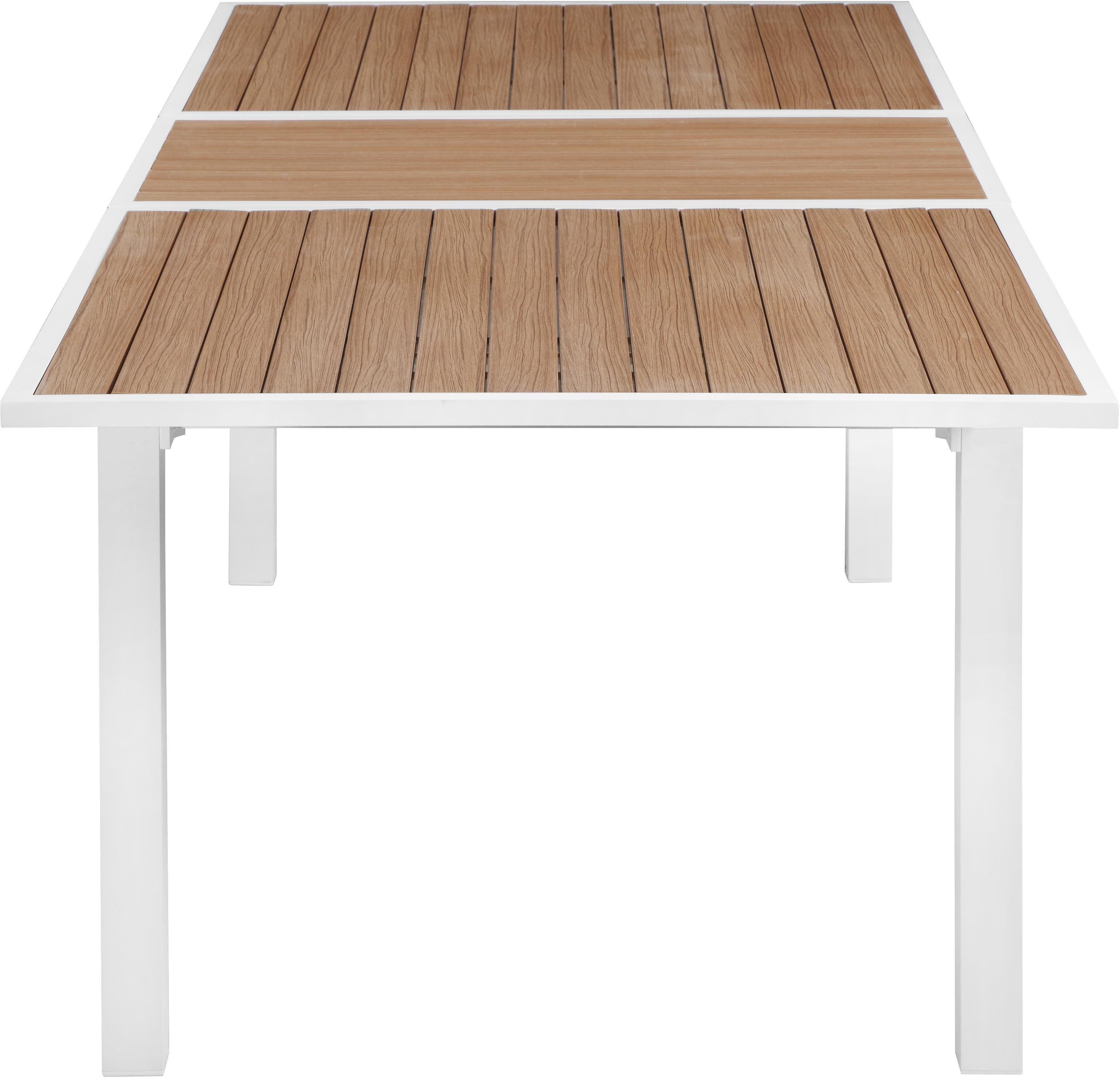 Nizuc Brown manufactured wood Outdoor Patio Extendable Aluminum Dining Table - Luxury Home Furniture (MI)