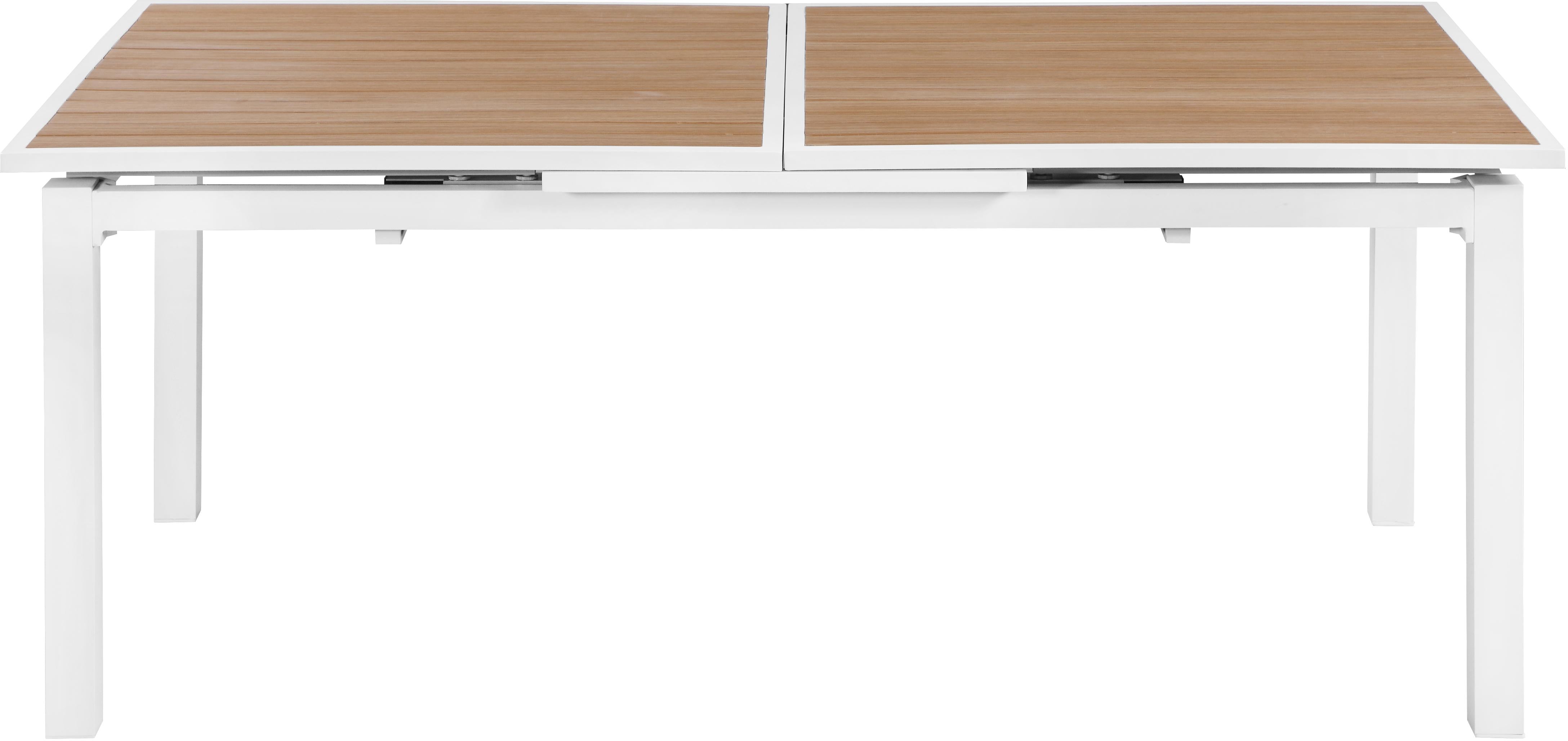 Nizuc Brown manufactured wood Outdoor Patio Extendable Aluminum Dining Table - Luxury Home Furniture (MI)