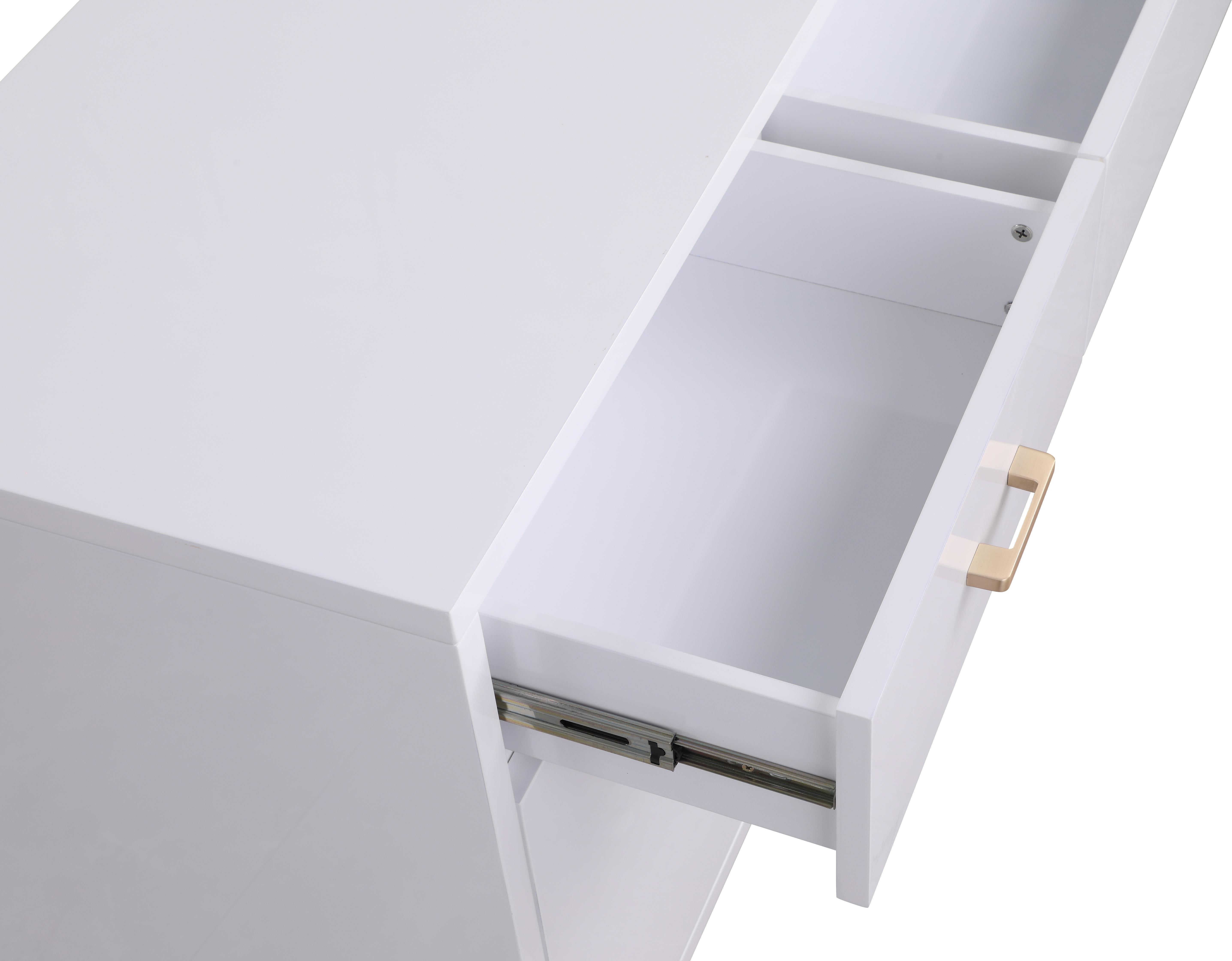 Excel White Lacquer Sideboard/Buffet - Luxury Home Furniture (MI)