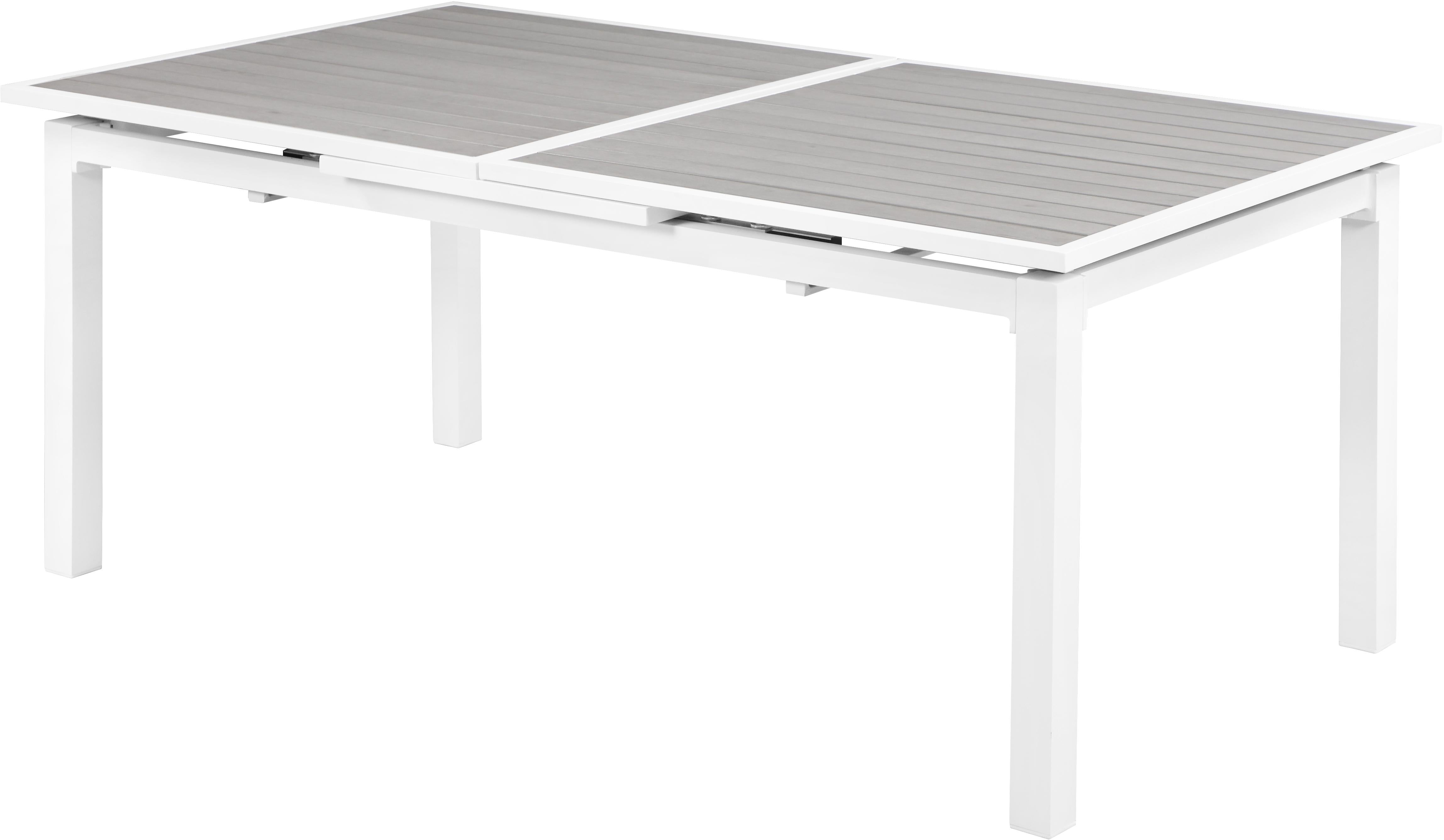 Nizuc Grey manufactured wood Outdoor Patio Extendable Aluminum Dining Table - Luxury Home Furniture (MI)