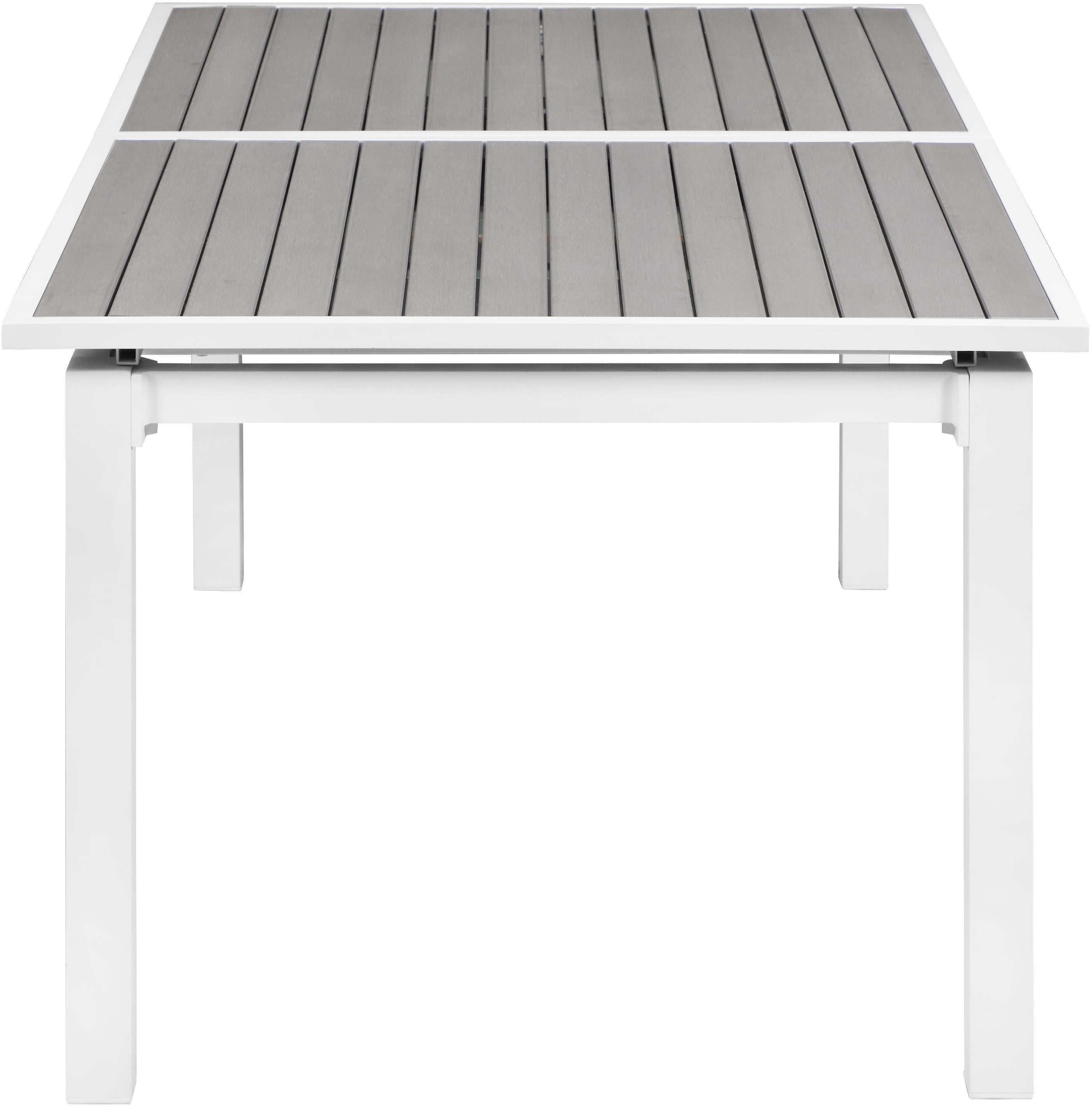 Nizuc Grey manufactured wood Outdoor Patio Extendable Aluminum Dining Table - Luxury Home Furniture (MI)