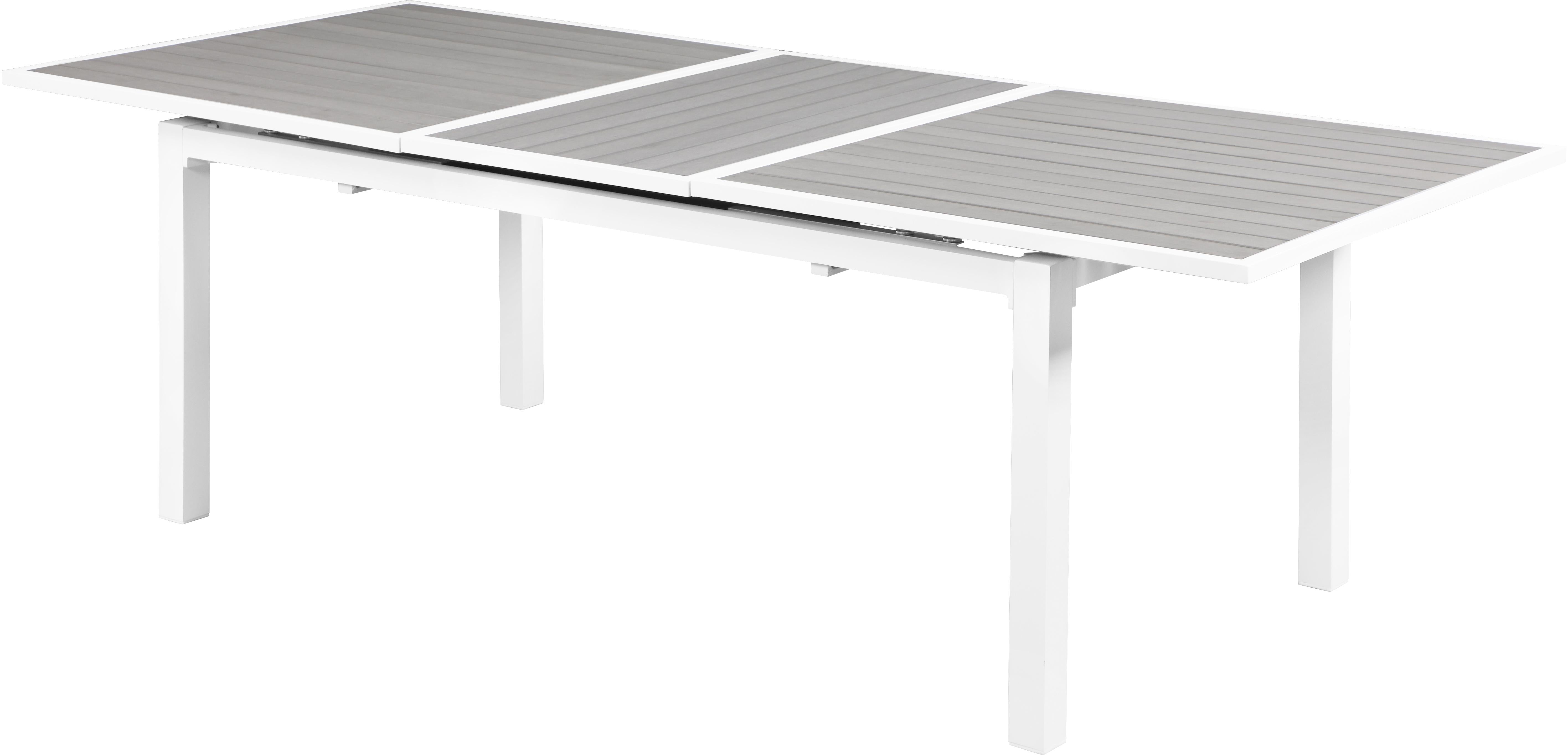 Nizuc Grey manufactured wood Outdoor Patio Extendable Aluminum Dining Table - Luxury Home Furniture (MI)
