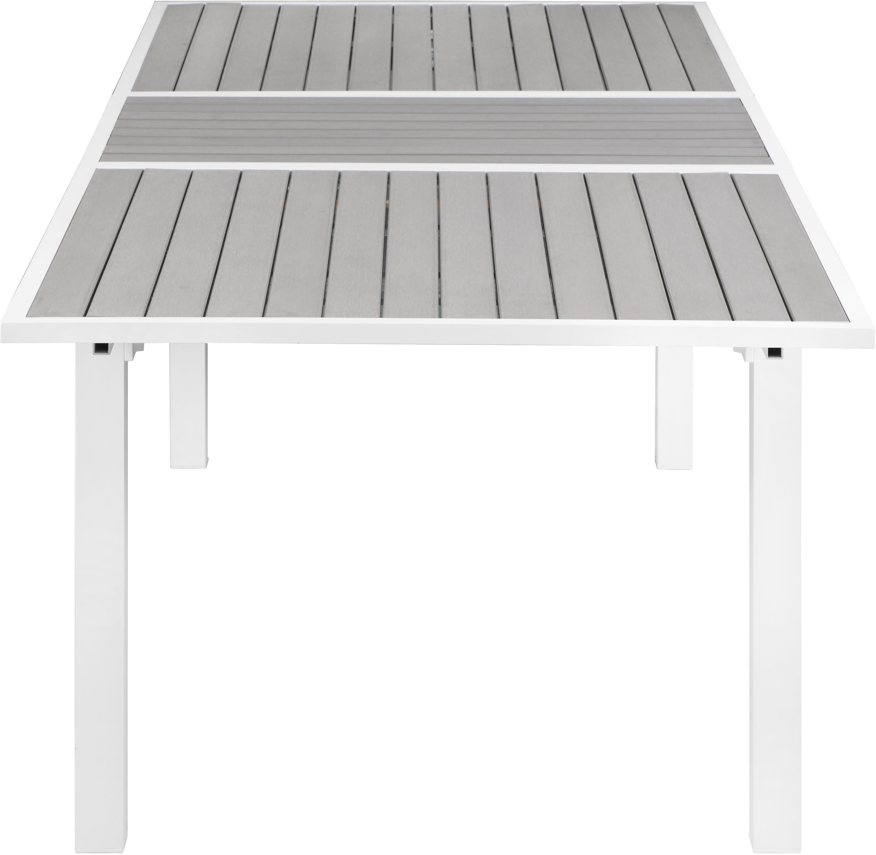 Nizuc Grey manufactured wood Outdoor Patio Extendable Aluminum Dining Table - Luxury Home Furniture (MI)